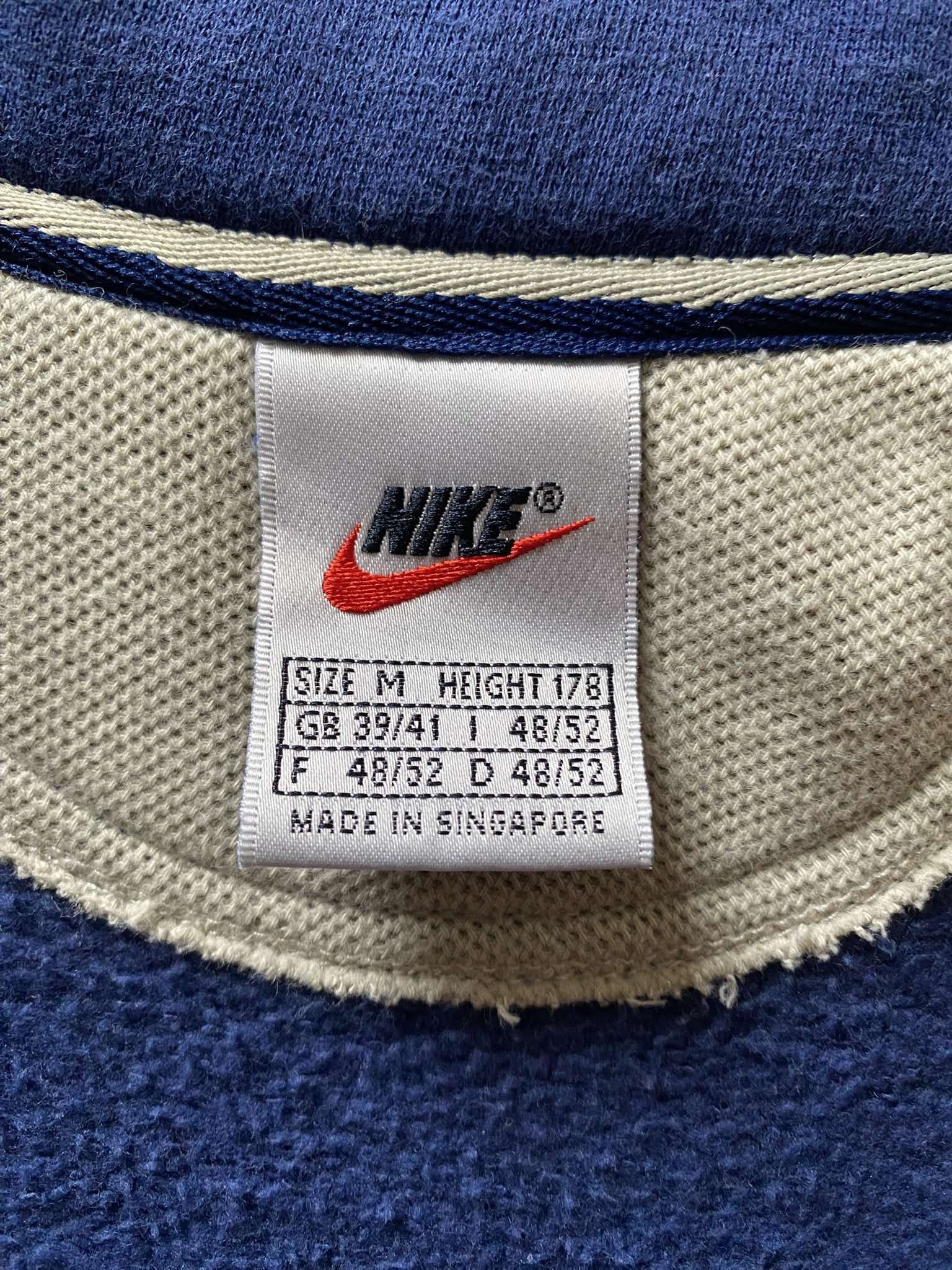 Nike × Vintage RARE Vintage Nike 1/4 Zip Sweater Big Swoosh Back Logo Size US M / EU 48-50 / 2 - 8 Thumbnail