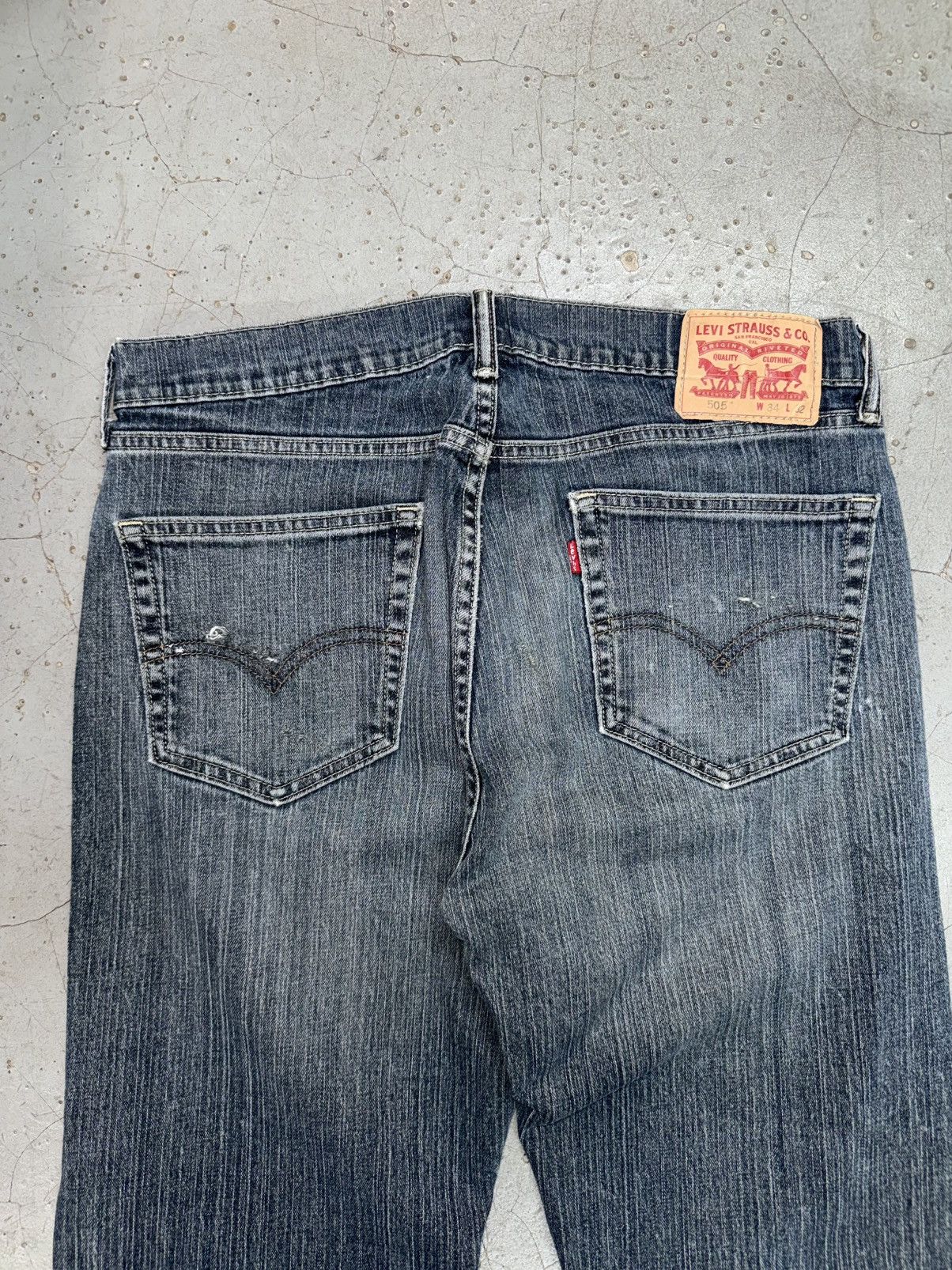 Levi's Vintage Clothing Levis 505 Paint Boot Print Distressed Jeans Size US 34 / EU 50 - 8 Thumbnail
