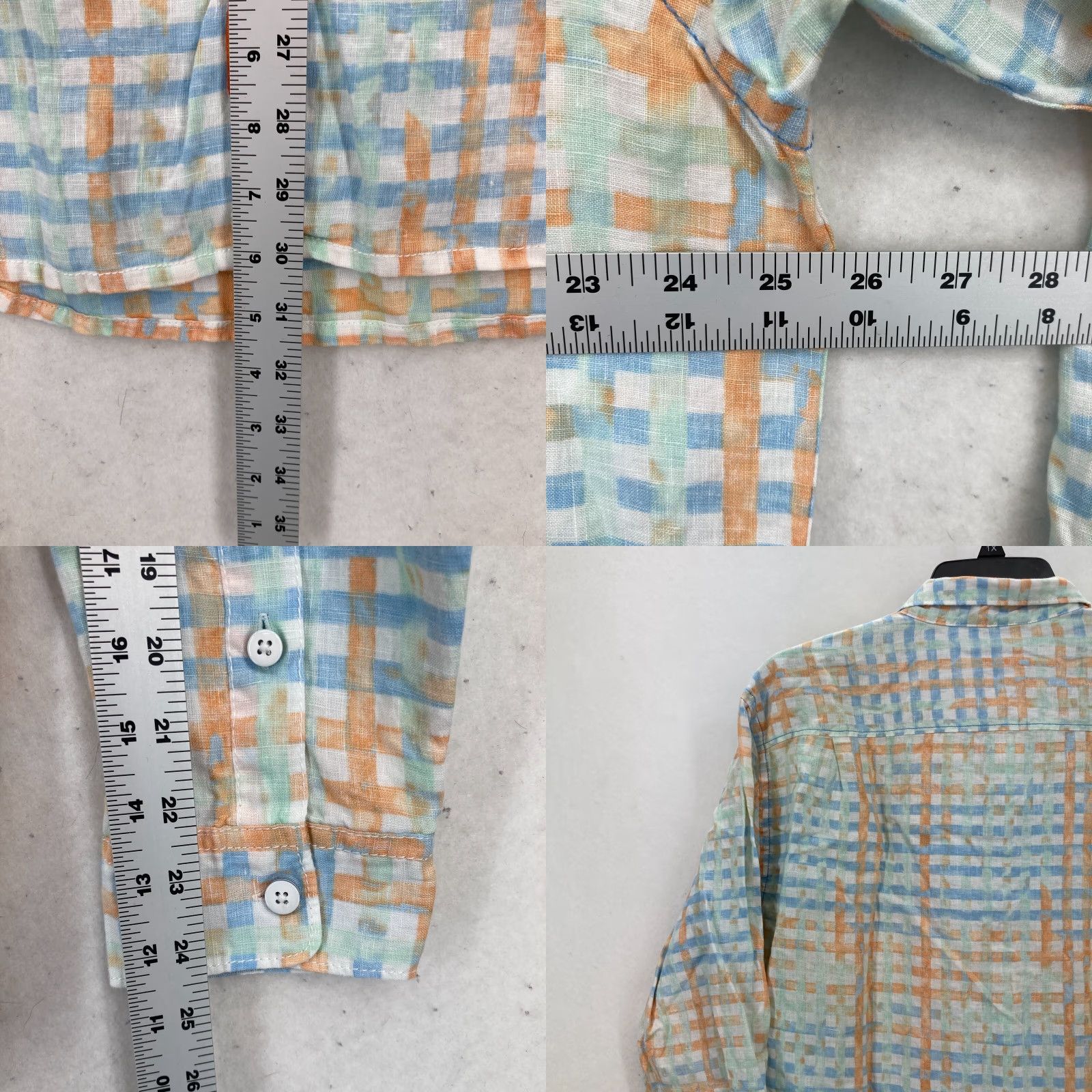 Tommy Bahama Tommy Bahama Relax Linen Button Up Shirt Mens XL Blue Plaid Long Sleeve Nautical Size US XL / EU 56 / 4 - 8 Thumbnail
