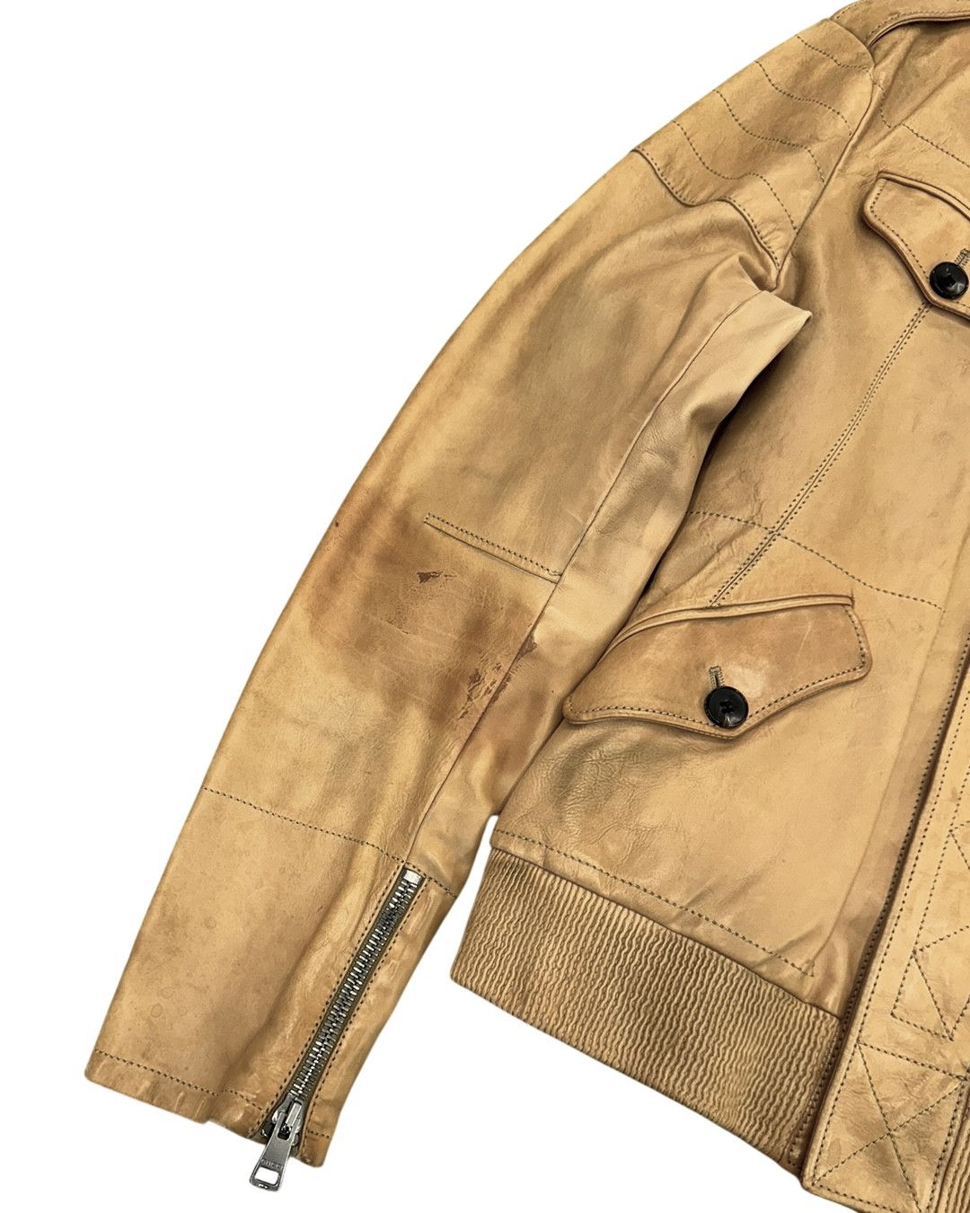 Gucci Gucci by Tom Ford Elbow Patch Detail Leather Blouson Size US M / EU 48-50 / 2 - 8 Thumbnail