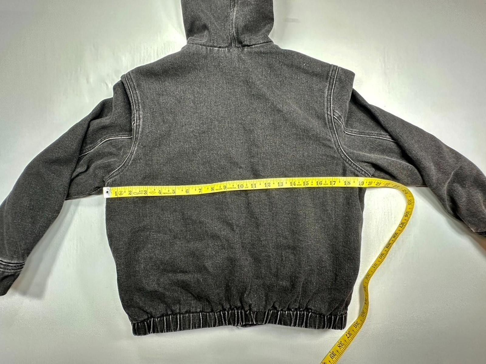 Pacsun PacSun Hooded Denim Full Zip Tapered Black Kids XL/12 Size US XL / EU 56 / 4 - 4 Thumbnail
