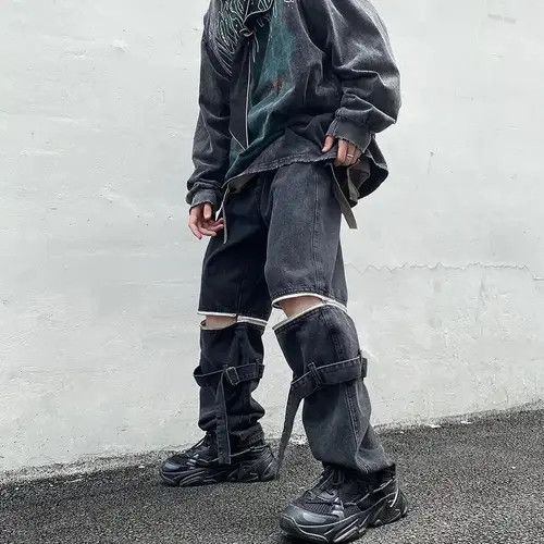 Japanese Brand × Jean Retro Detachable Zipper Wide Leg Cargo Pants Size US 30 / EU 46 - 3 Thumbnail