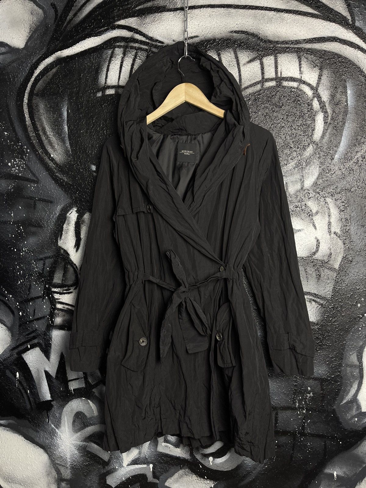 Weekend Max Mara Weekend x Max Mara Lightweight Hooded Coat Metal Jacket Size S / US 4 / IT 40 - 2 Thumbnail