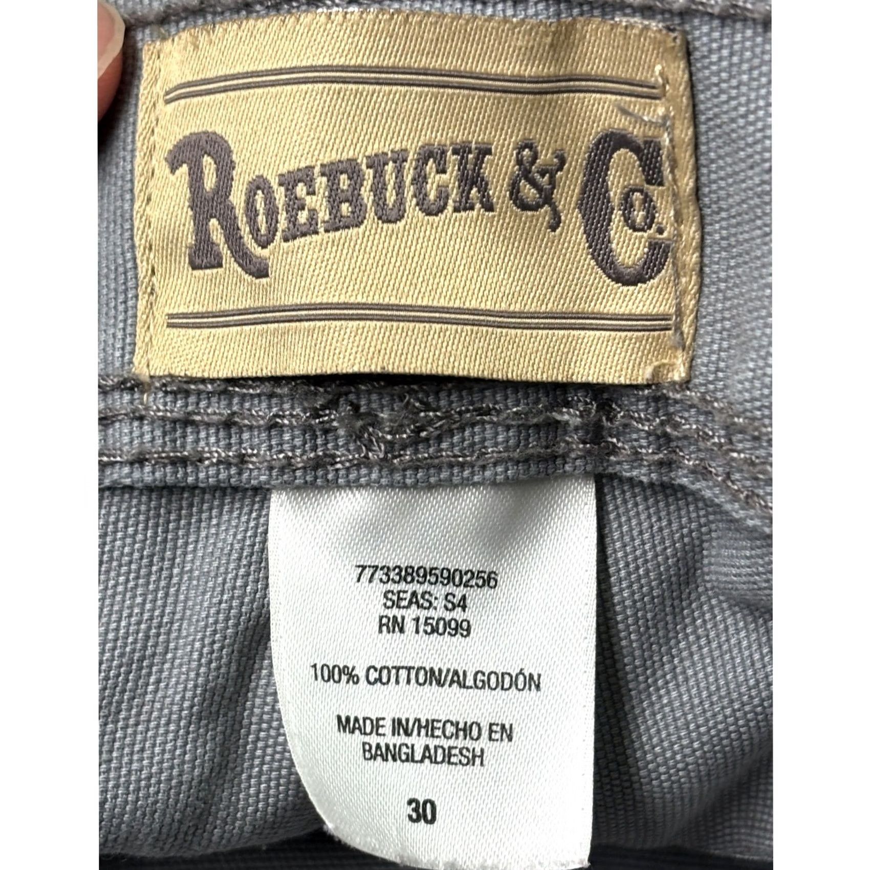 Vintage Roebuck & Co. Men's Gray Cotton Canvas Carpenter Shorts Size 30 Size US 30 / EU 46 - 4 Thumbnail