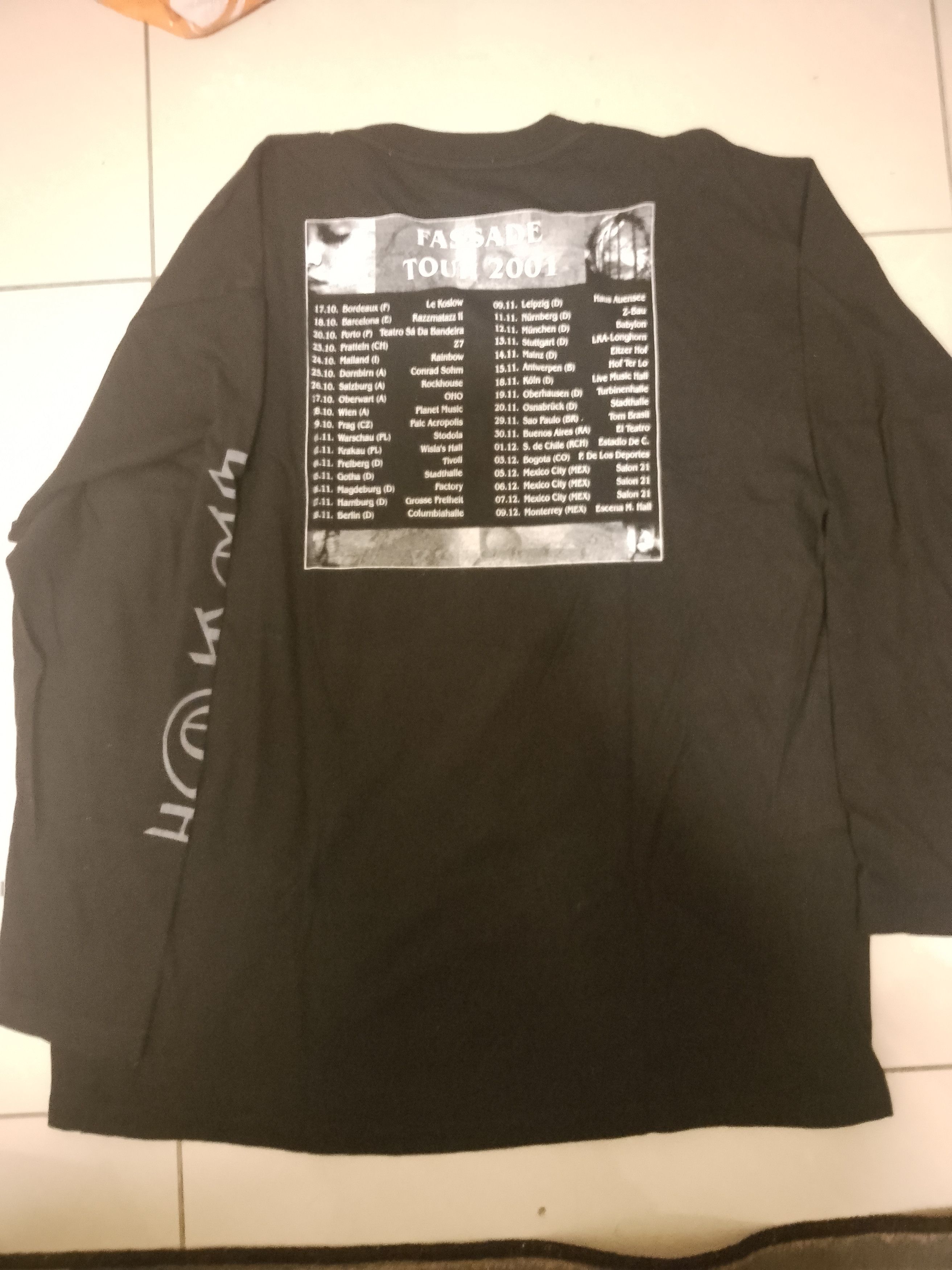 Band Tees Lacrimosa Long Sleeve Fassade Tour 2001 Size US XL / EU 56 / 4 - 4 Thumbnail