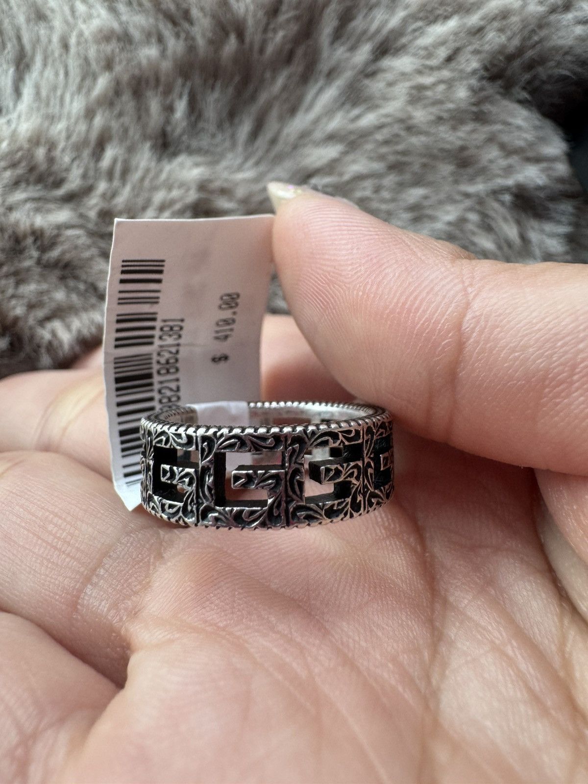 Gucci New Authentic Gucci G Cube Sterling Silver Ring 925 SIZE 6 Size ONE SIZE - 2 Thumbnail