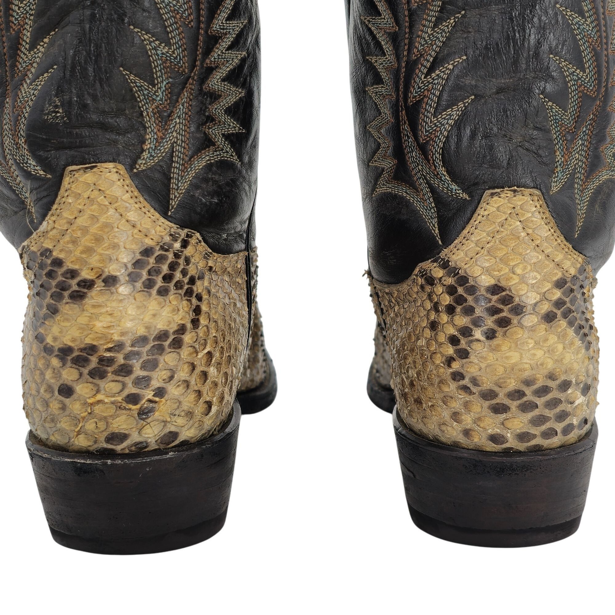 Tony Lama Vintage Exotic Tony Lama Python Snakeskin Men 9 Brown Cowboy Size US 9 / EU 42 - 8 Thumbnail