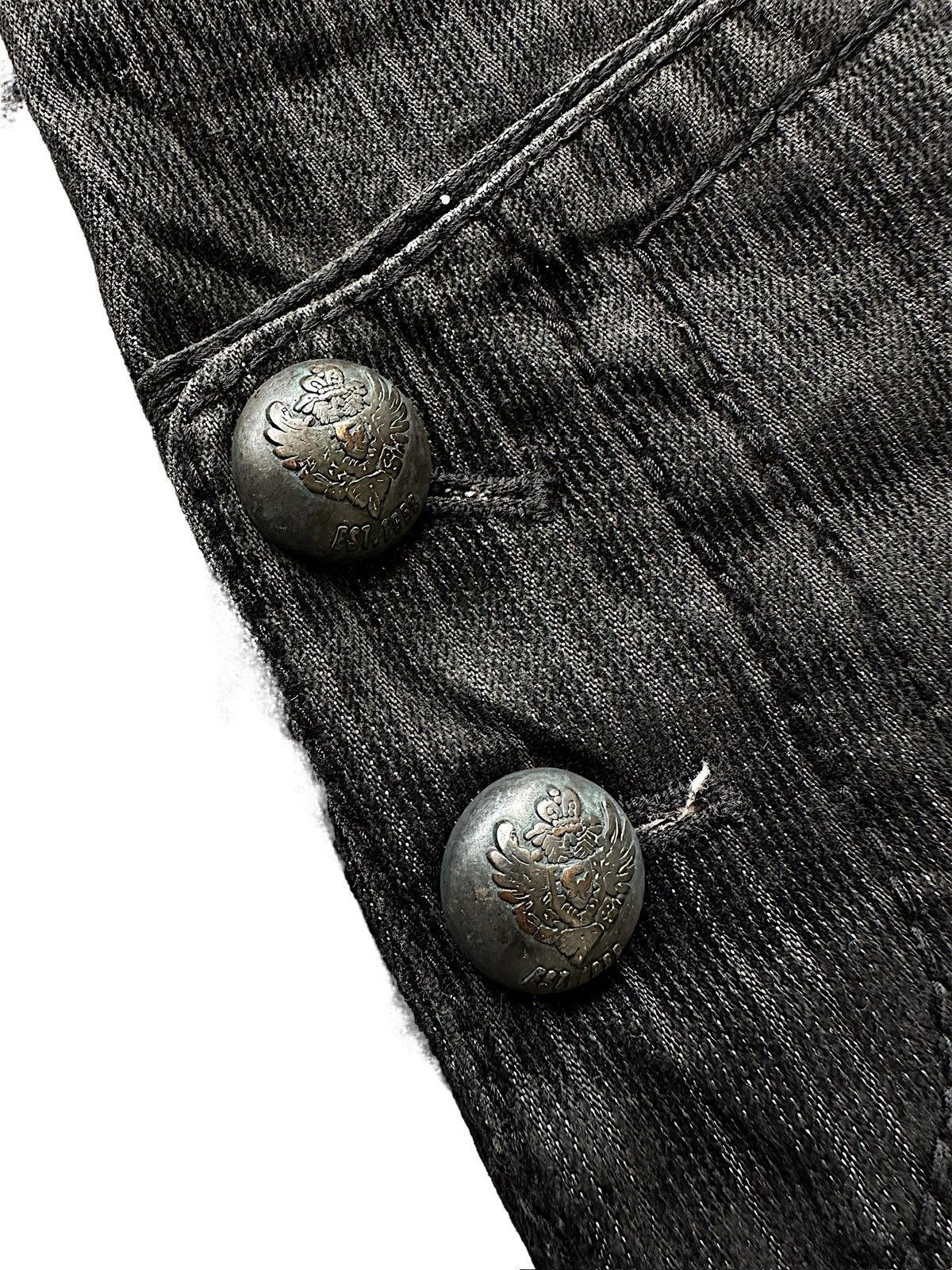 JUN MEN 2010's JUNMEN Japan velour denim gothic jeans Size US 32 / EU 48 - 8 Thumbnail