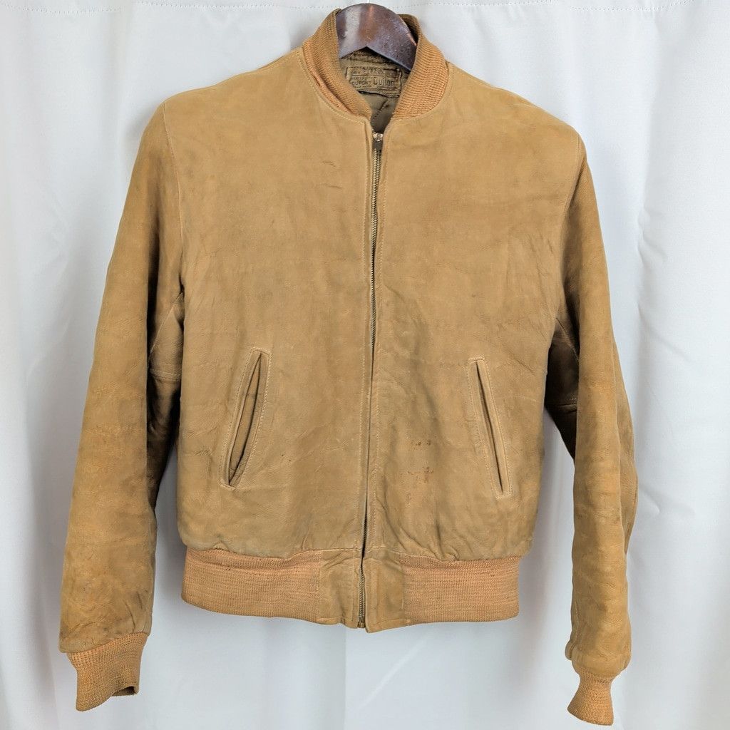 Vintage True Vintage Nubuck Leather Bomber Jacket Size US XS / EU 42 / 0 - 1 Thumbnail