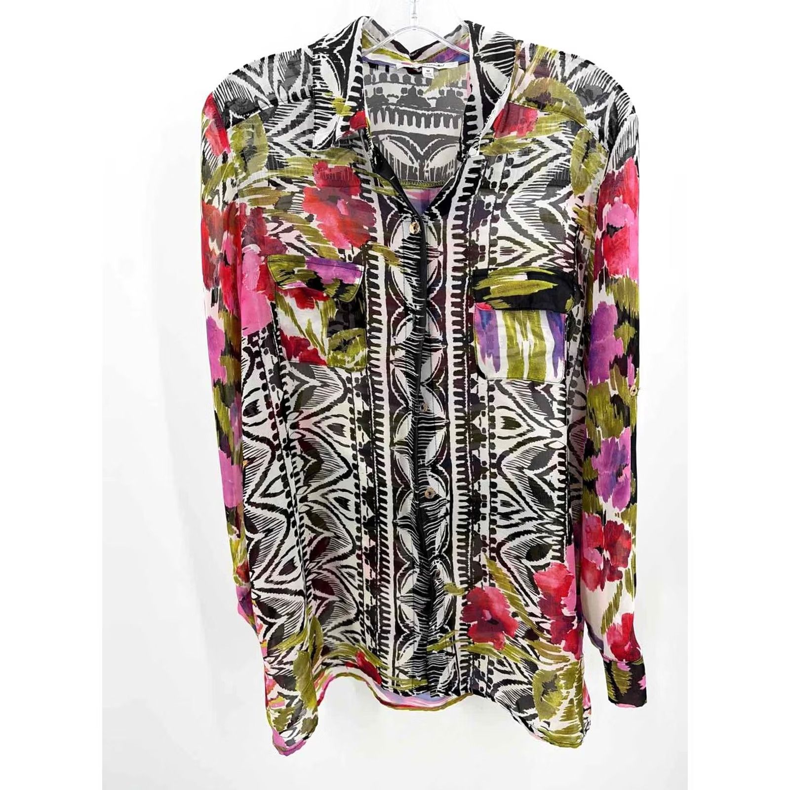 Vintage Pre-Owned Quintessential Black Button Down Size Medium Shirt Regular Womens Size M / US 6-8 / IT 42-44 - 4 Thumbnail