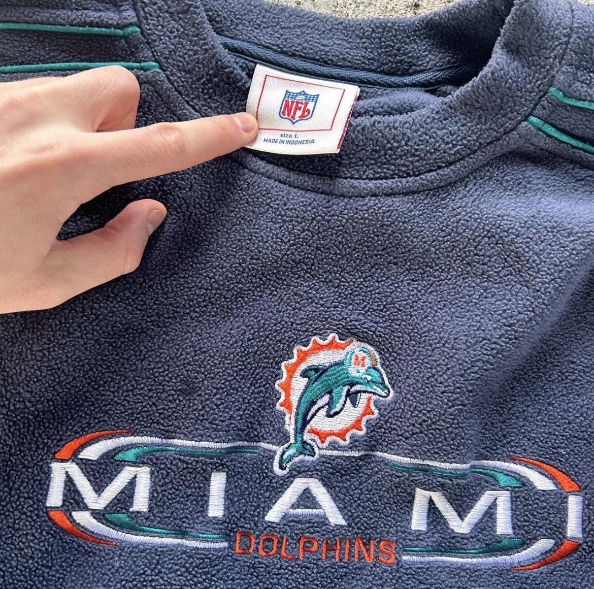 NFL × Nike Miami Dolphins Football athletic fleece sweater Size US L / EU 52-54 / 3 - 7 Thumbnail