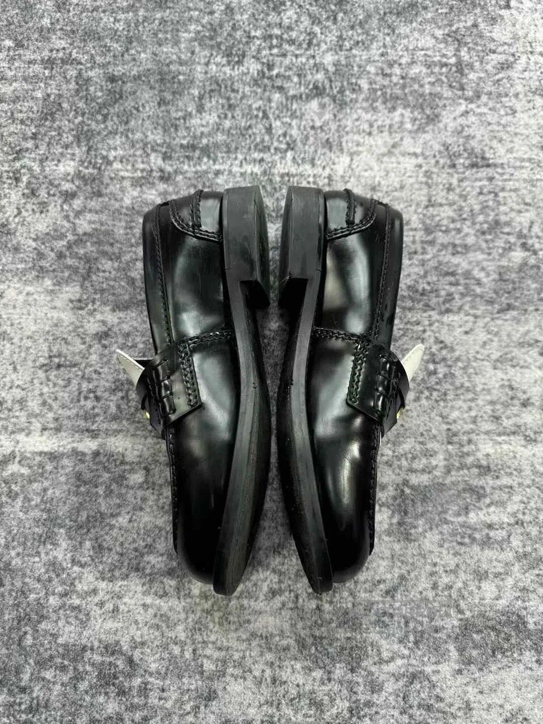 Miu Miu Miu Miu Black White Gold Coin Loafers. Size US 4 / IT 34 - 4 Thumbnail