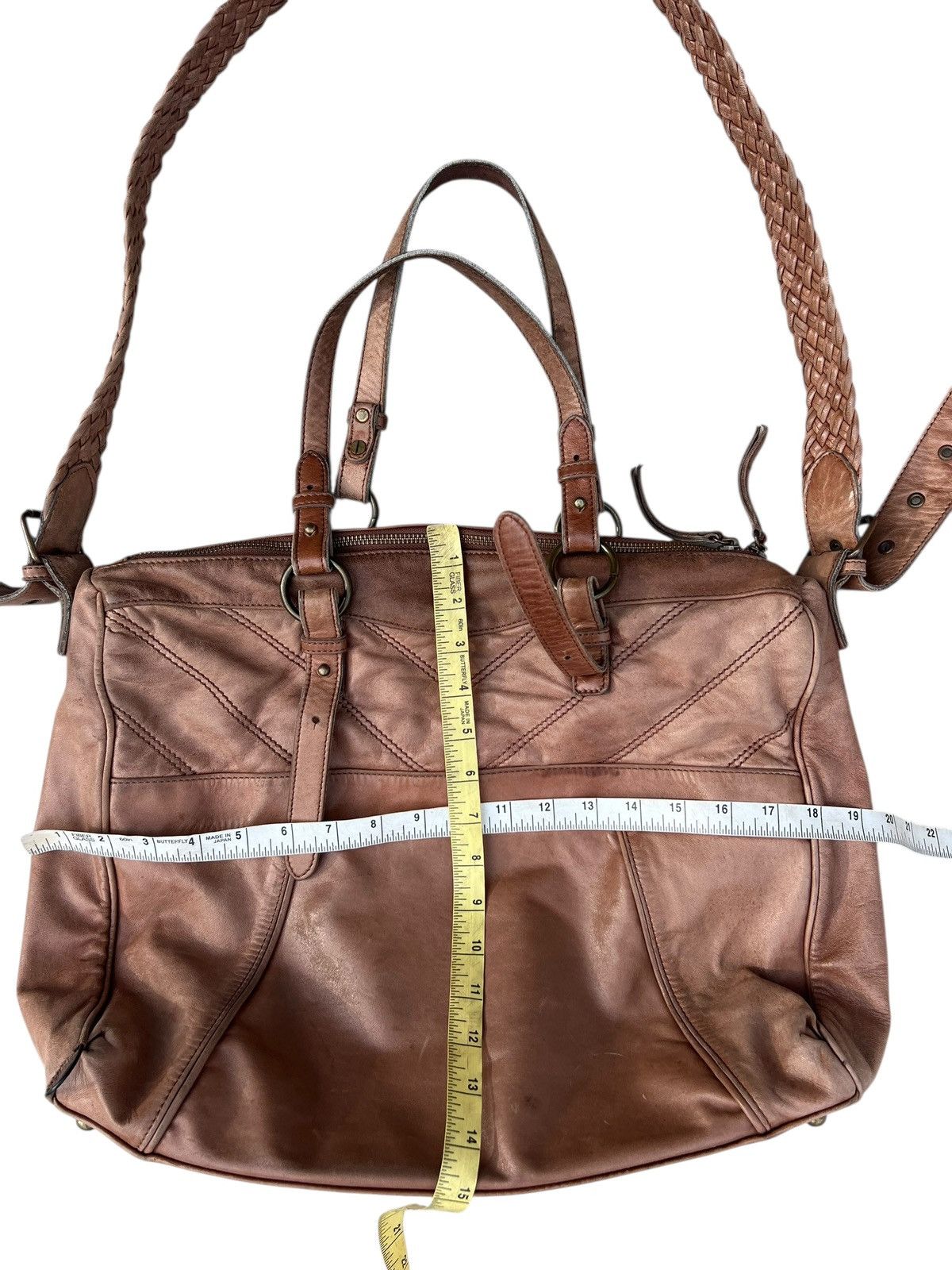 Creed × Leather Creed Japan Faded Patina Leather 2 Way Large Bag Size ONE SIZE - 25 Thumbnail