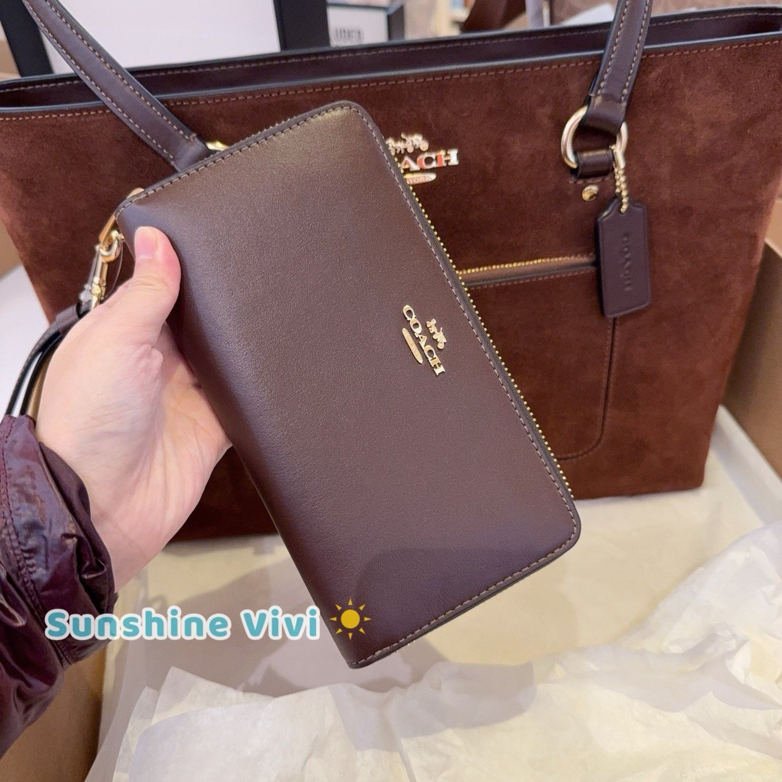 Coach NWT Bundle COACH CCC77 Station Tote Bag & CR623 Long Wallet Size ONE SIZE - 8 Thumbnail