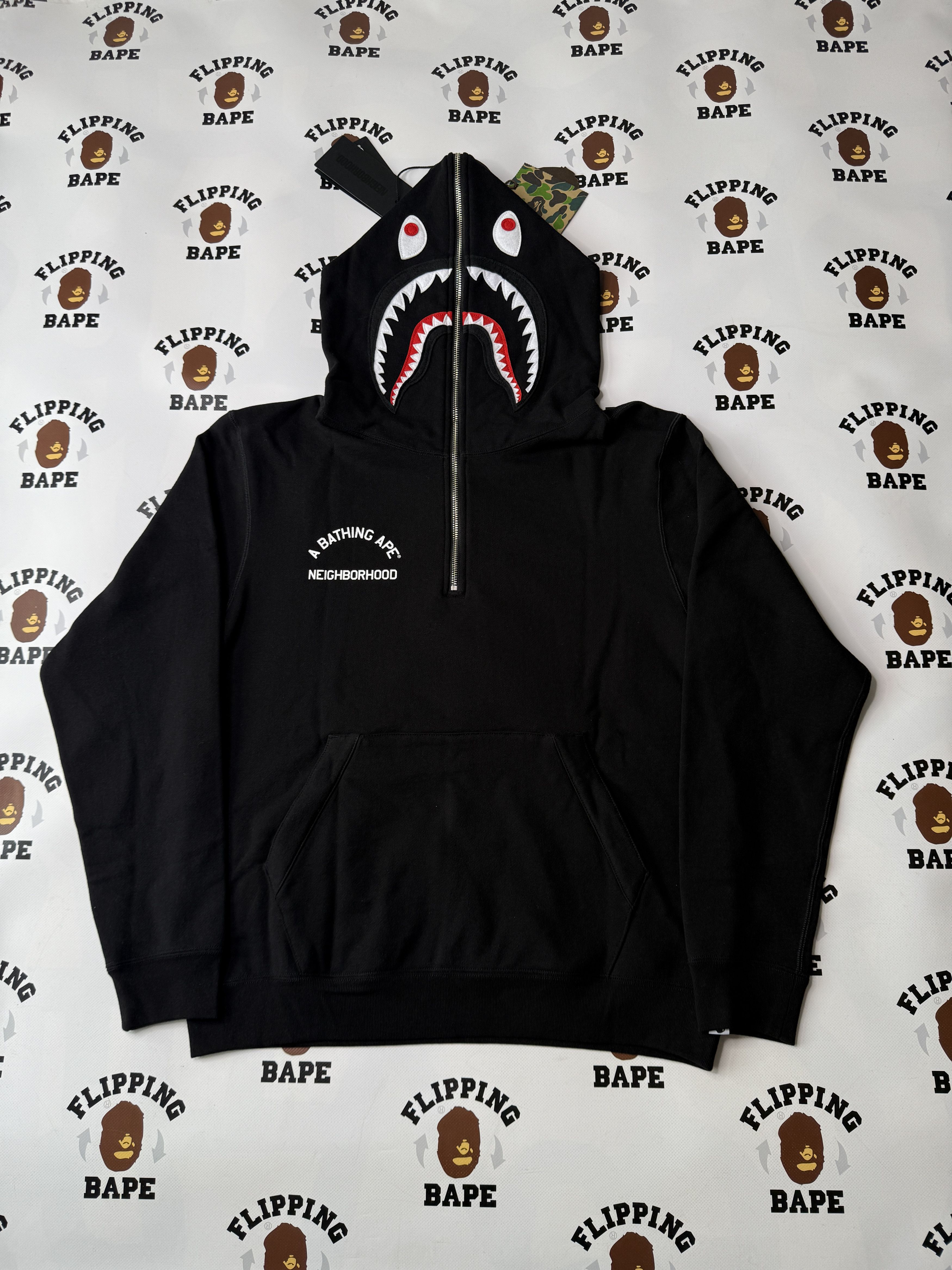 Bape × Neighborhood BAPE X NBHD TWO FACE HALF ZIP PULLOVER