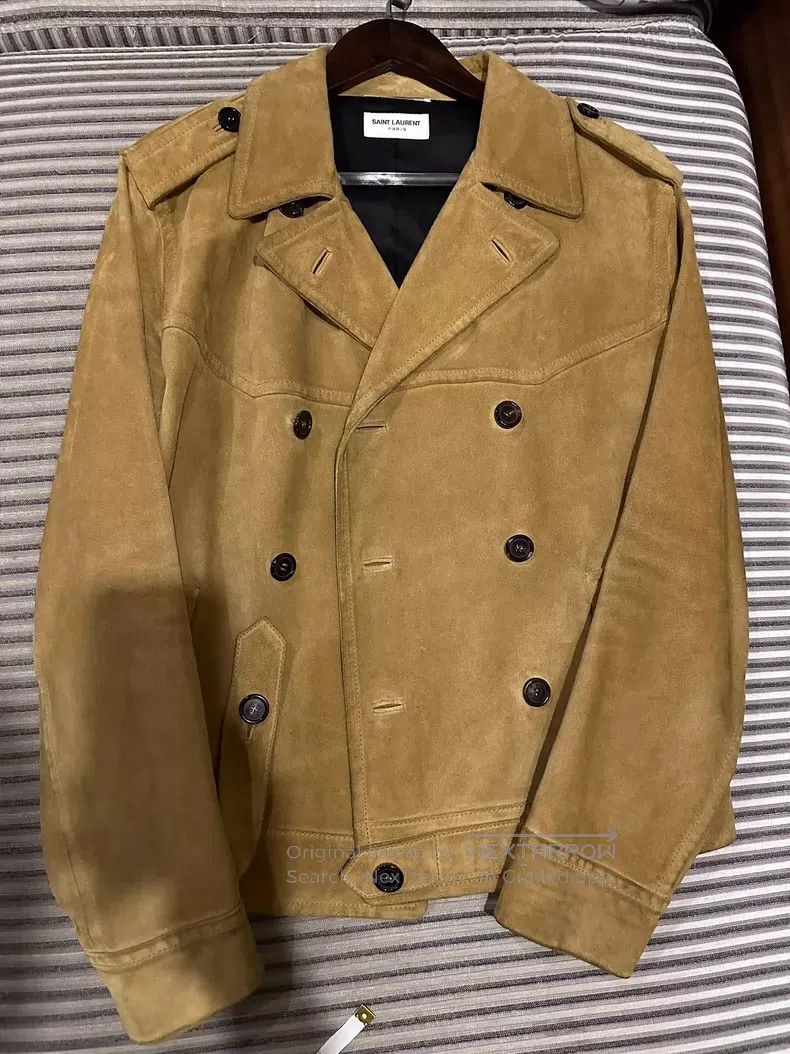 Saint Laurent Paris Saint Laurent Paris Distressed suede leather jacket Size US S / EU 44-46 / 1 - 1 Thumbnail