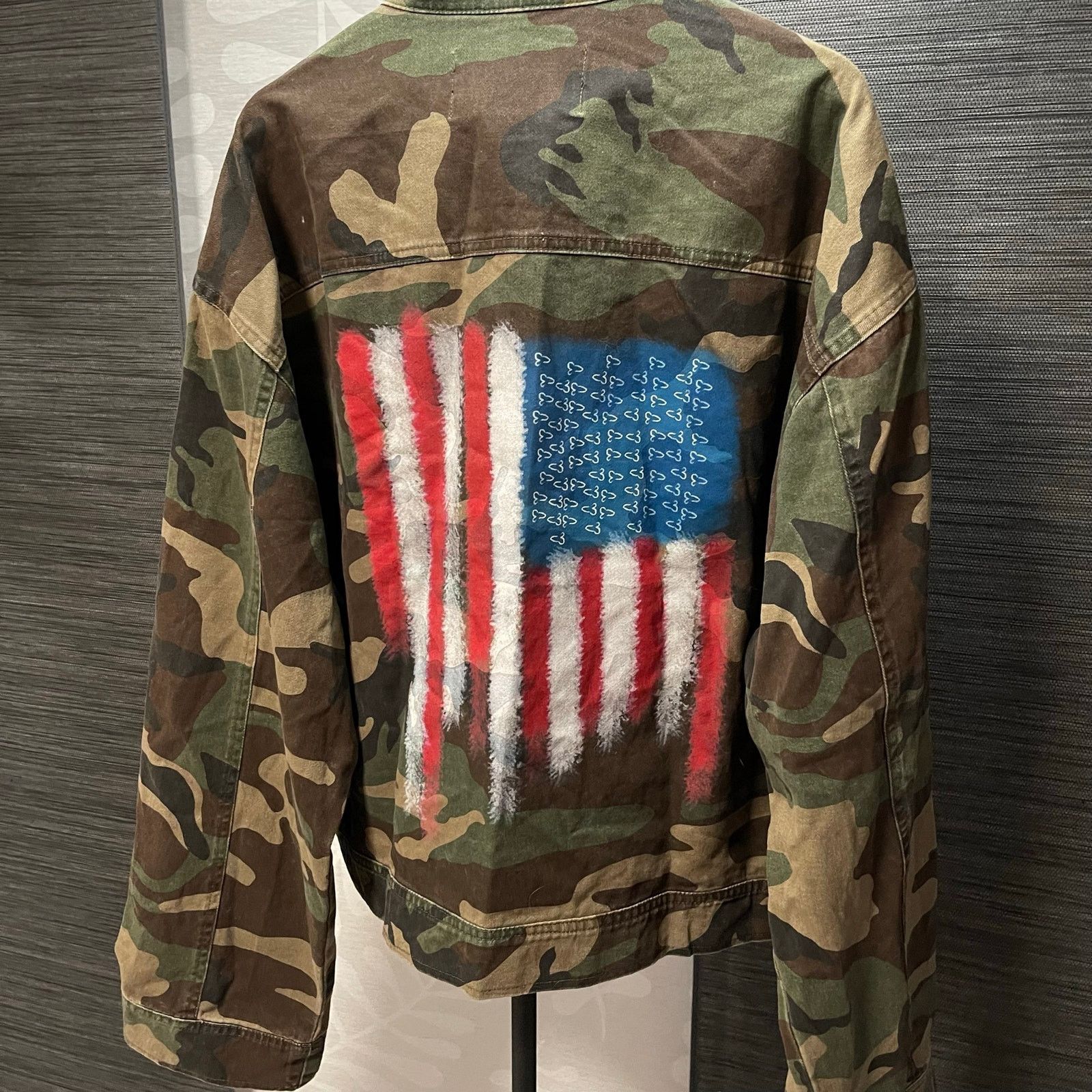 Japanese Brand Camouflage American Flag Military Denim Jacket Size US M / EU 48-50 / 2 - 8 Thumbnail