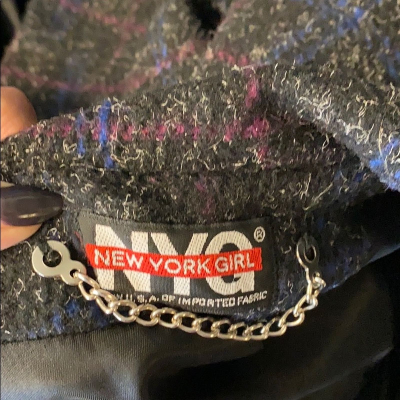 Vintage Vintage New York Girl boxy 80s windowpane marled wool Size L / US 10 / IT 46 - 7 Thumbnail