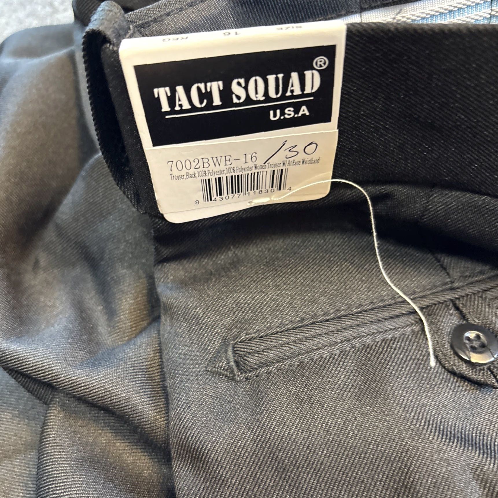 Vintage Tact Squad Uniform Pants At Ease Waistband Women 16 Black Trouser NWT Women Pants Black 16 Security"} Size 38" / US 16 / IT 52 - 6 Thumbnail