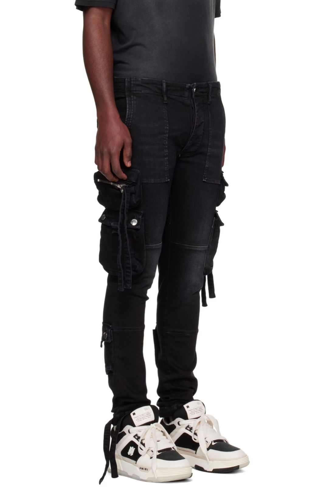 Amiri AMIRI Black Tactical Cargo Jeans Retails at $1300 Size US 36 / EU 52 - 1 Thumbnail