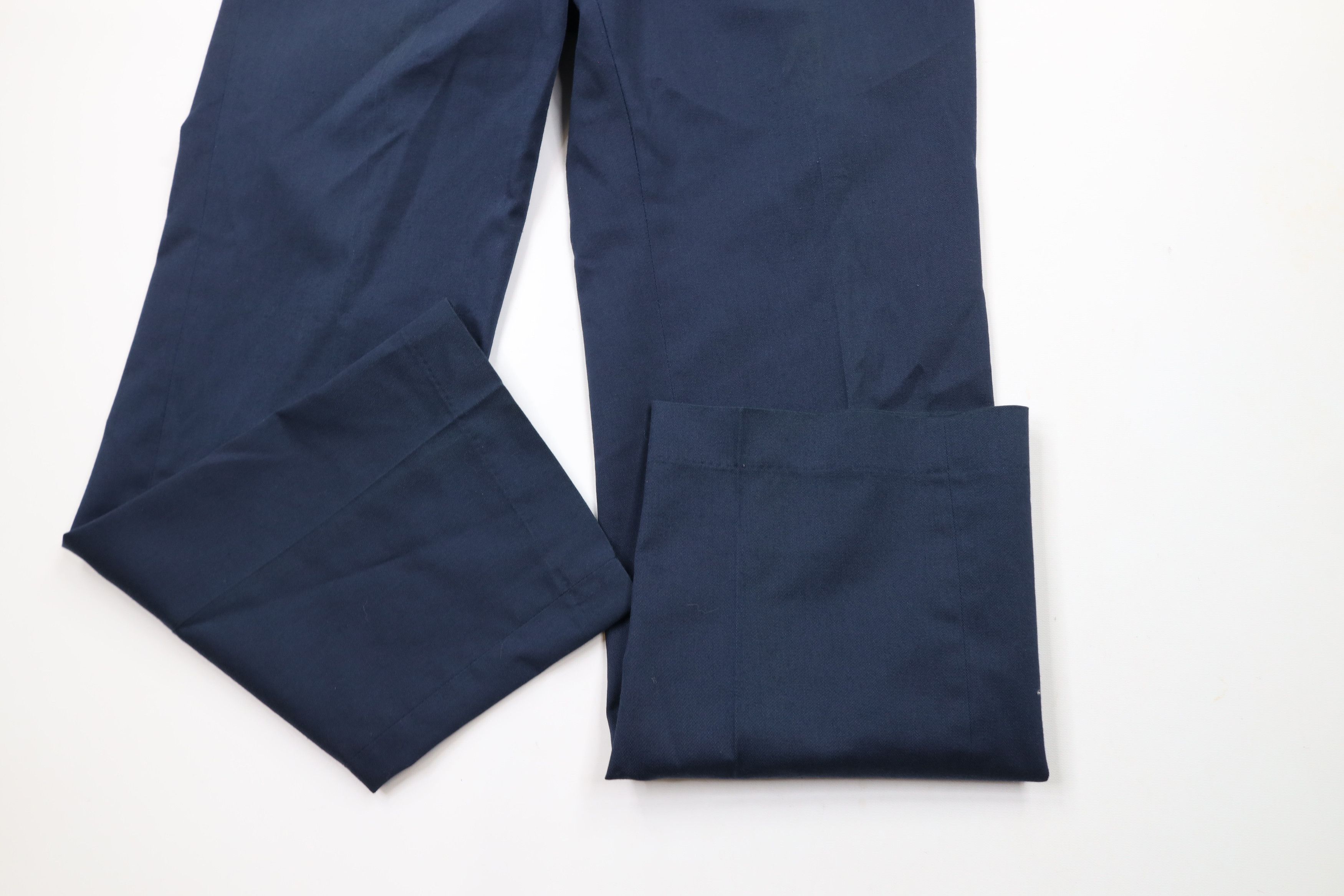Vintage Vintage 70s Streetwear Flared Wide Leg Chino Pants Blue USA Size US 36 / EU 52 - 5 Thumbnail