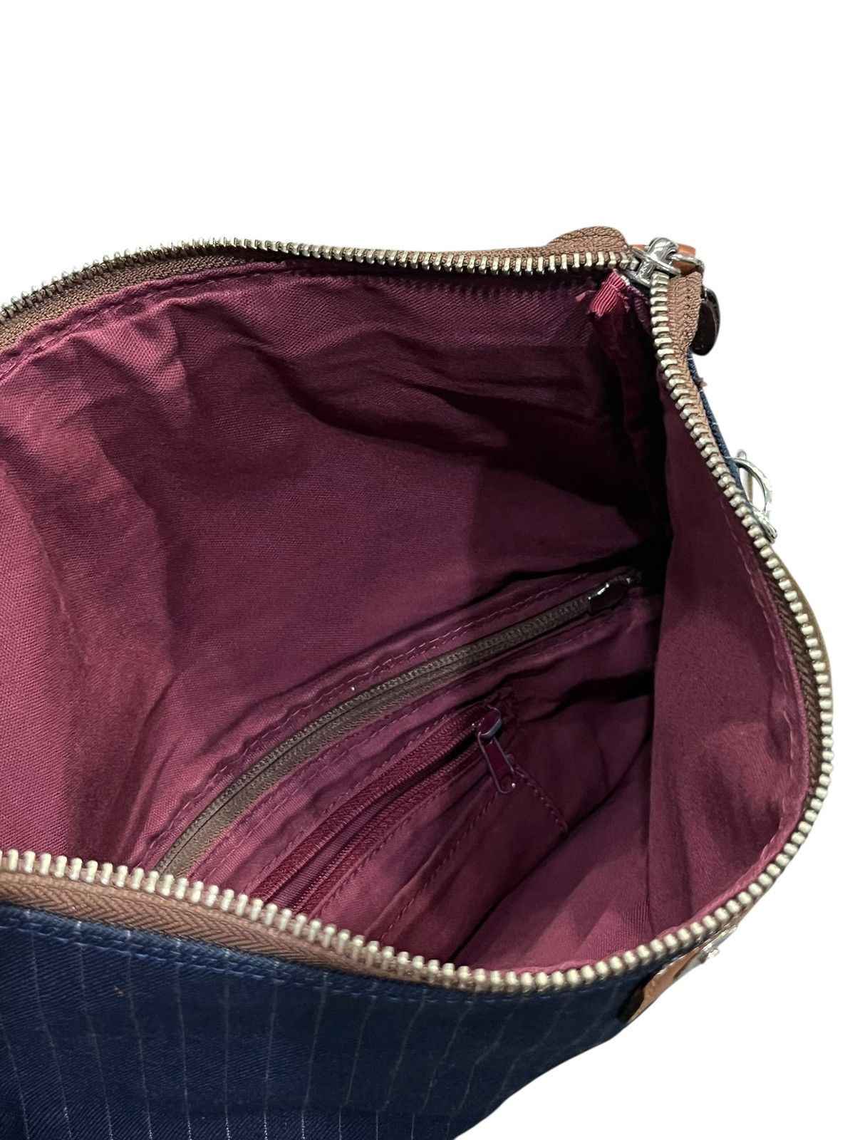 Takeo Kikuchi 🔥TAKEO KIKUCHI Made in Japan 2-Way Pinstripe Messenger Bag Size ONE SIZE - 11 Thumbnail
