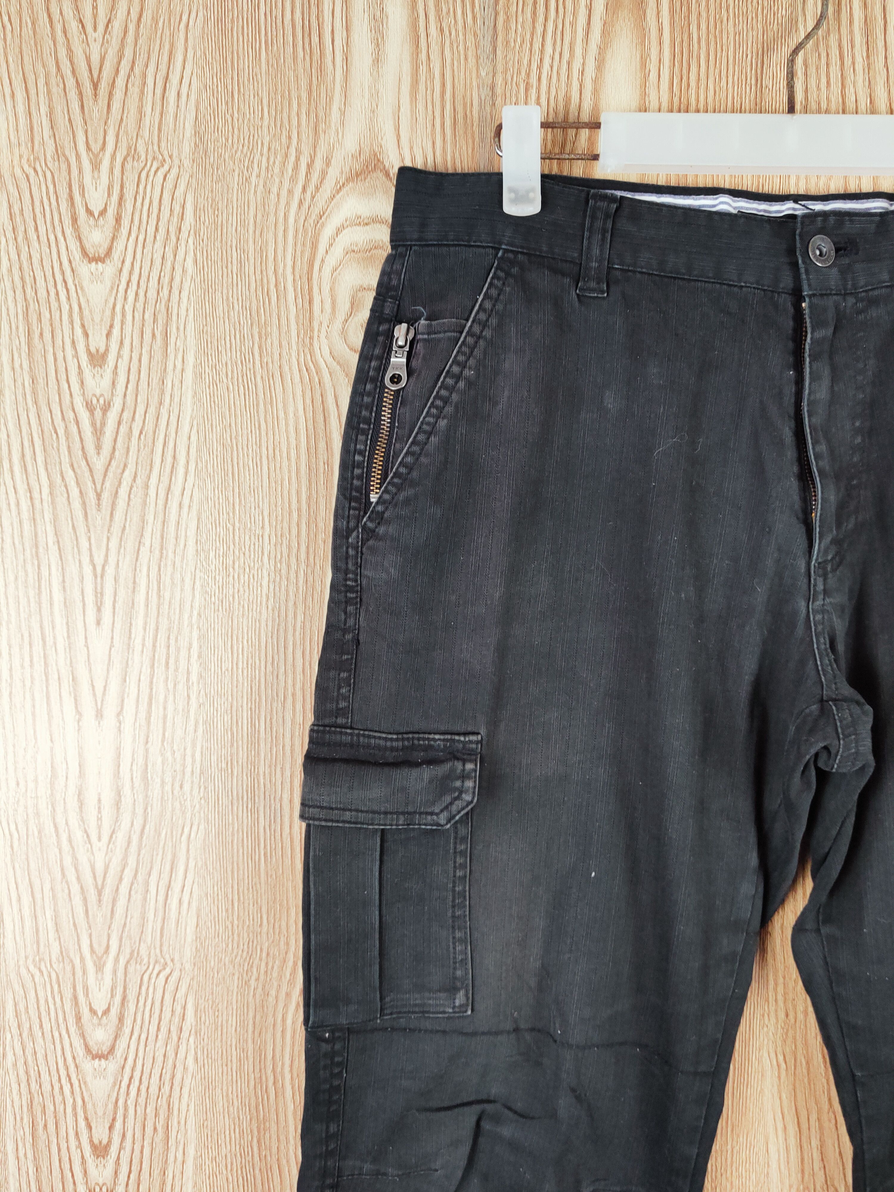 Pazzo Denim Store Black Multipocket Cargo Pants #W203