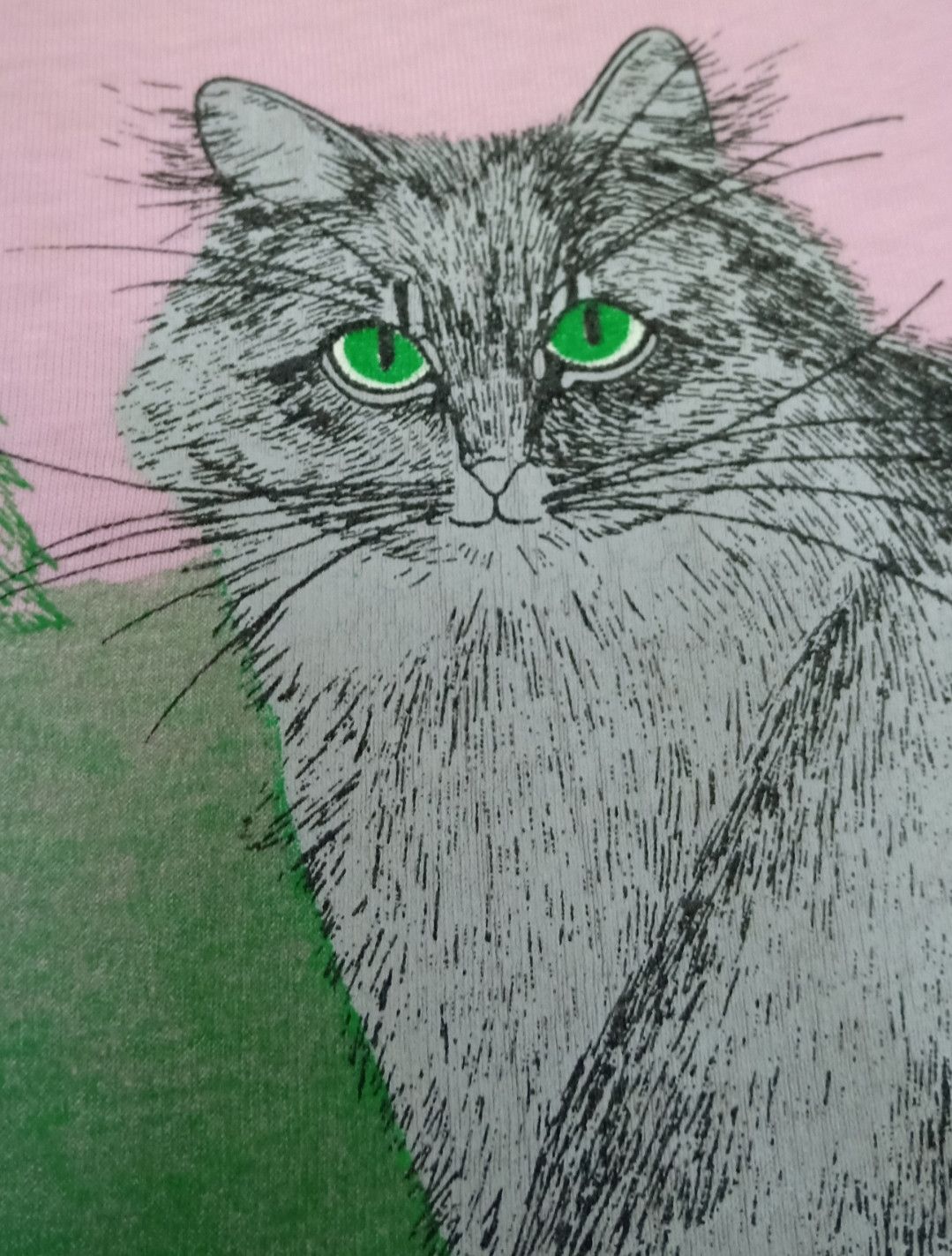 Habitat × Vintage Vintage 80s Maine Coon Cat T-shirt Size US L / EU 52-54 / 3 - 8 Thumbnail