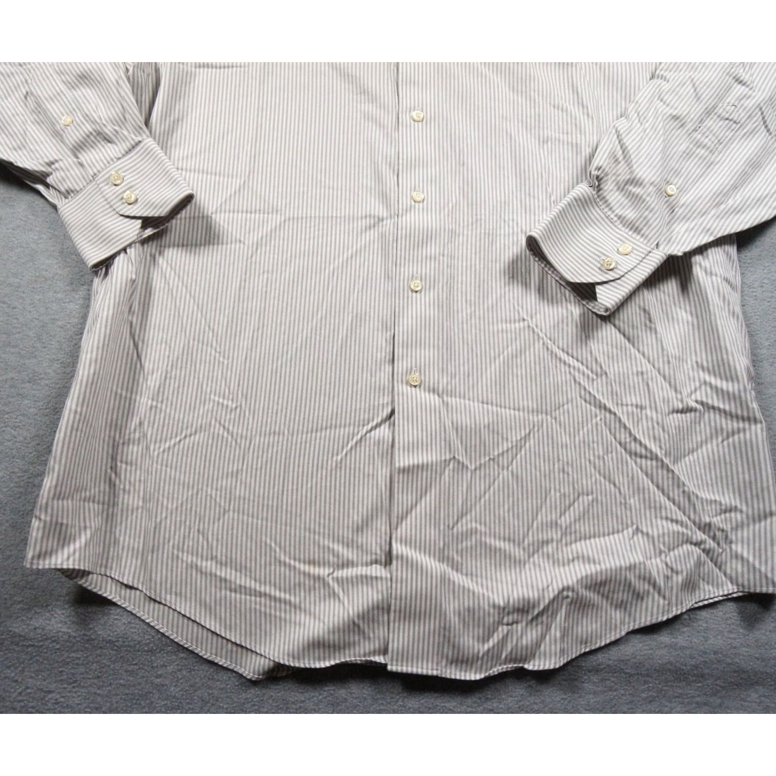 Brooks Brothers Brooks Brothers Shirt Mens 16.5 / 32 Gray Button Down Striped Madison Supima Size US XS / EU 42 / 0 - 3 Thumbnail