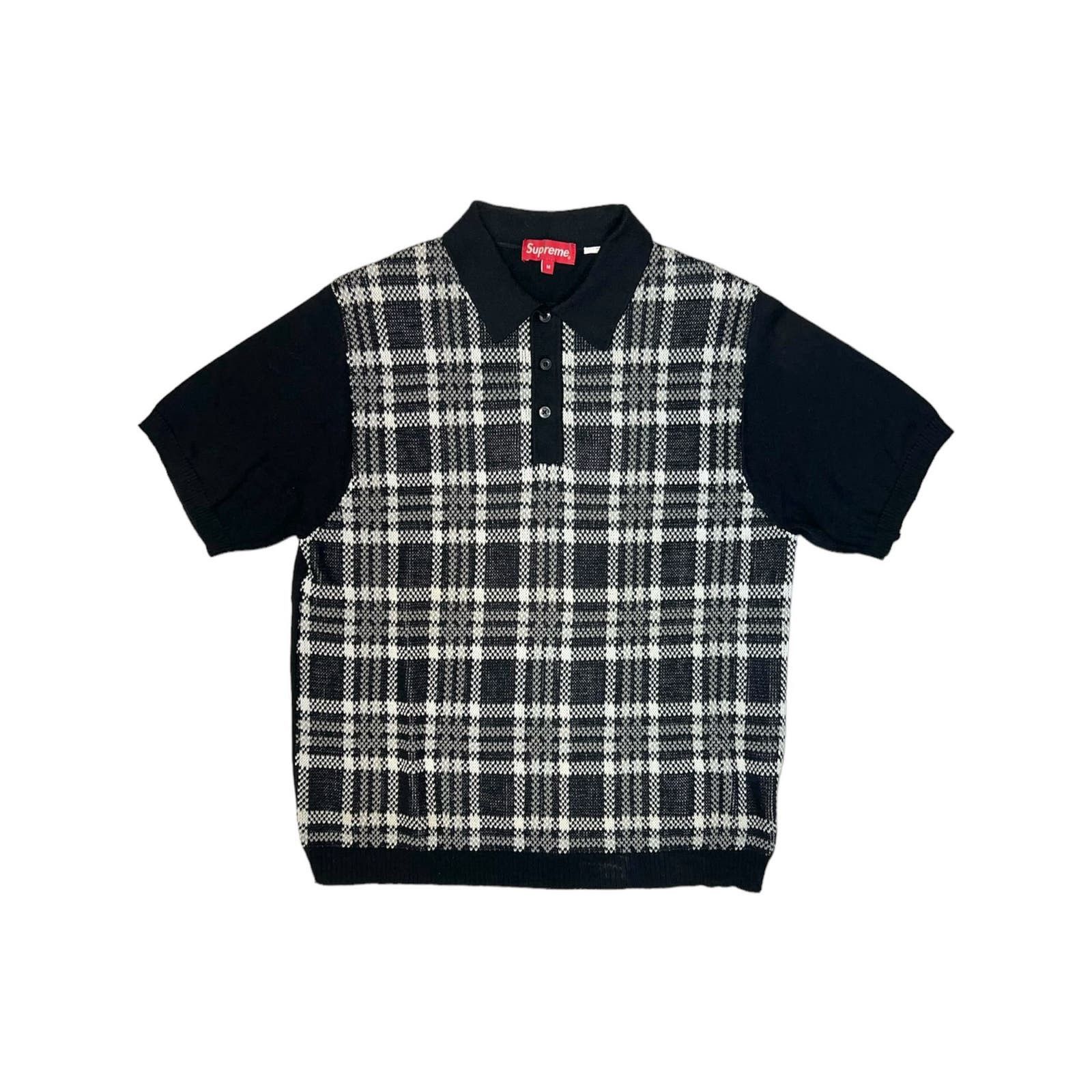 Supreme Supreme Plaid Knit Polo Shirt | Grailed