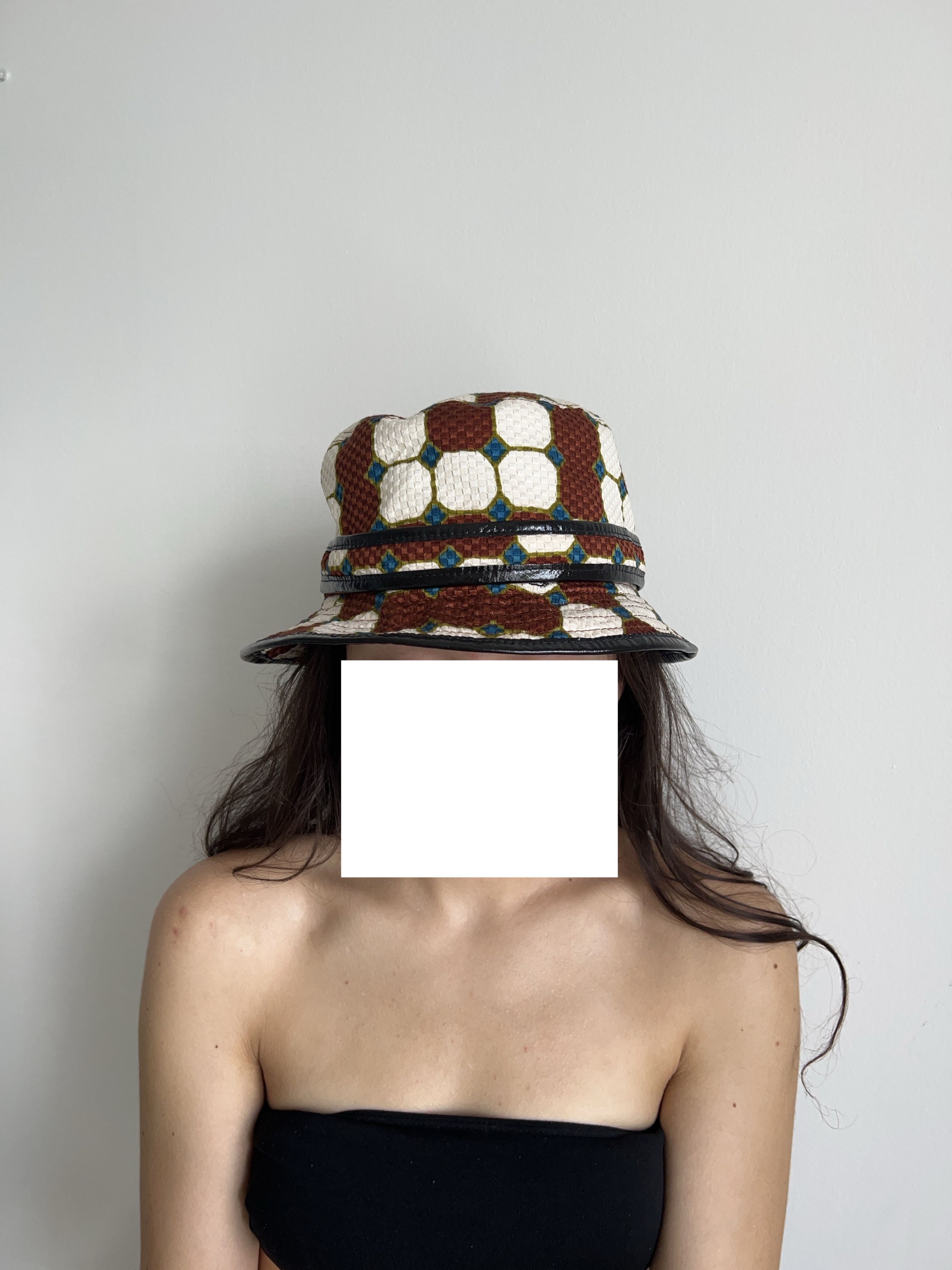 Bally × Designer Womens Bally Bucket Hat Multicolor Brown White Size 3 M Size ONE SIZE - 2 Thumbnail
