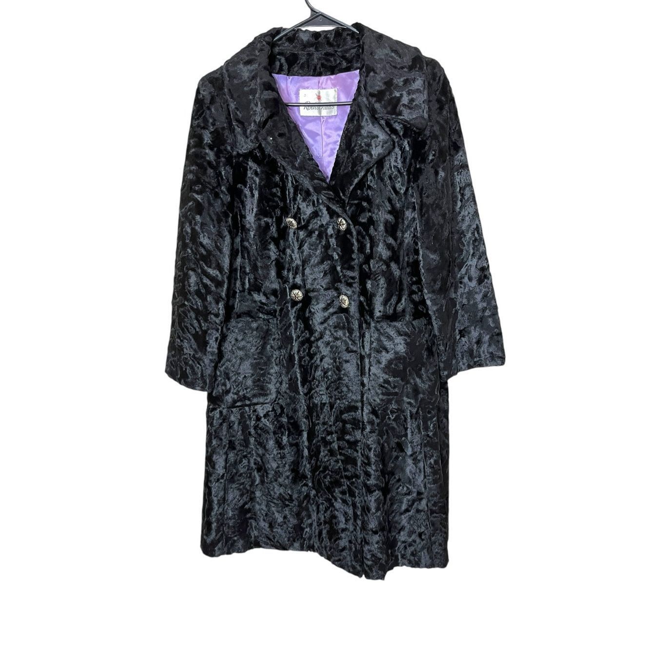 Other Vintage Rothschild 80s Velvet Double Breasted Coat Size S / US 4 / IT 40 - 1 Thumbnail