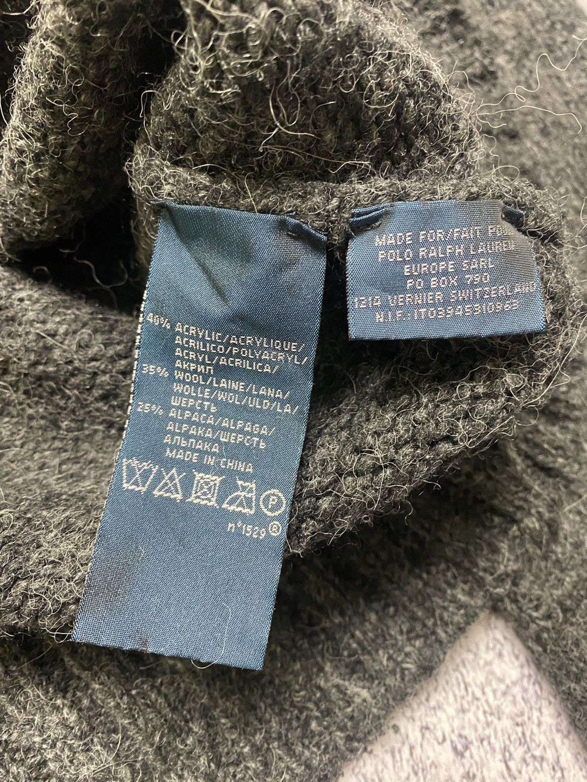 Ralph Lauren × Vintage Vintage Polo Ralph Lauren Wool Alpaca Knit Sweater Shawl Size US L / EU 52-54 / 3 - 9 Thumbnail