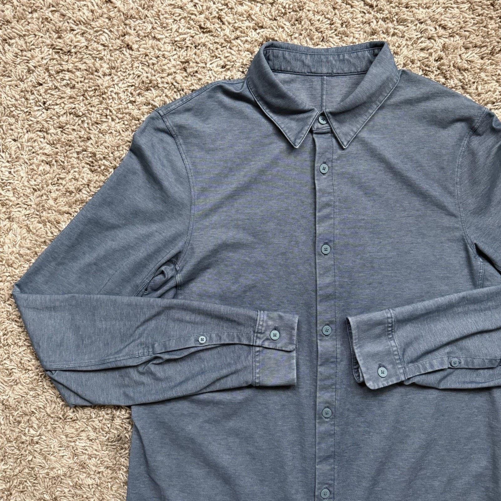 Lululemon LuluLemon Commission Button Up Blue Shirt Long Sleeve Size M Size US M / EU 48-50 / 2 - 2 Thumbnail