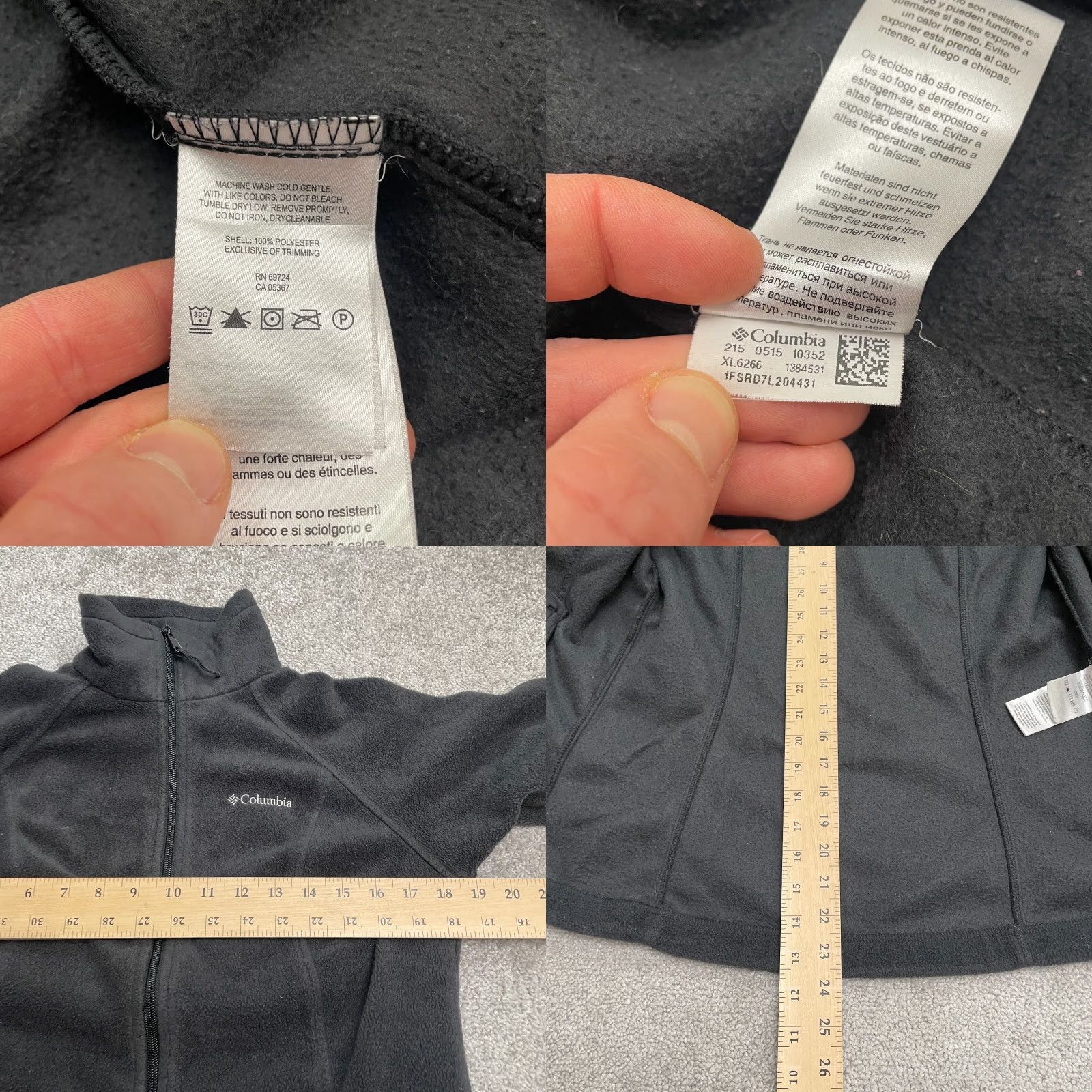 Vintage Columbia Benton Springs Fleece Jacket Womens Small Black Full Zip Outdoor Hiking Size S / US 4 / IT 40 - 8 Thumbnail