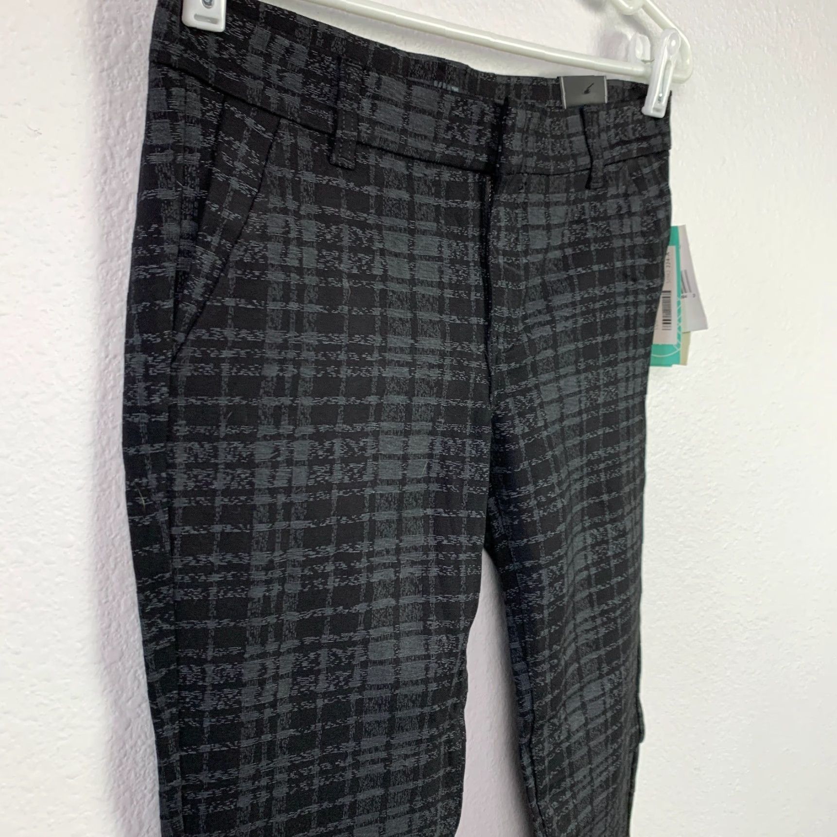 Vintage KUT from the Kloth Elyse Plaid Print Slim Straight Ponte Pants 2 Black Mens? Size 26" / US 2 / IT 38 - 2 Thumbnail
