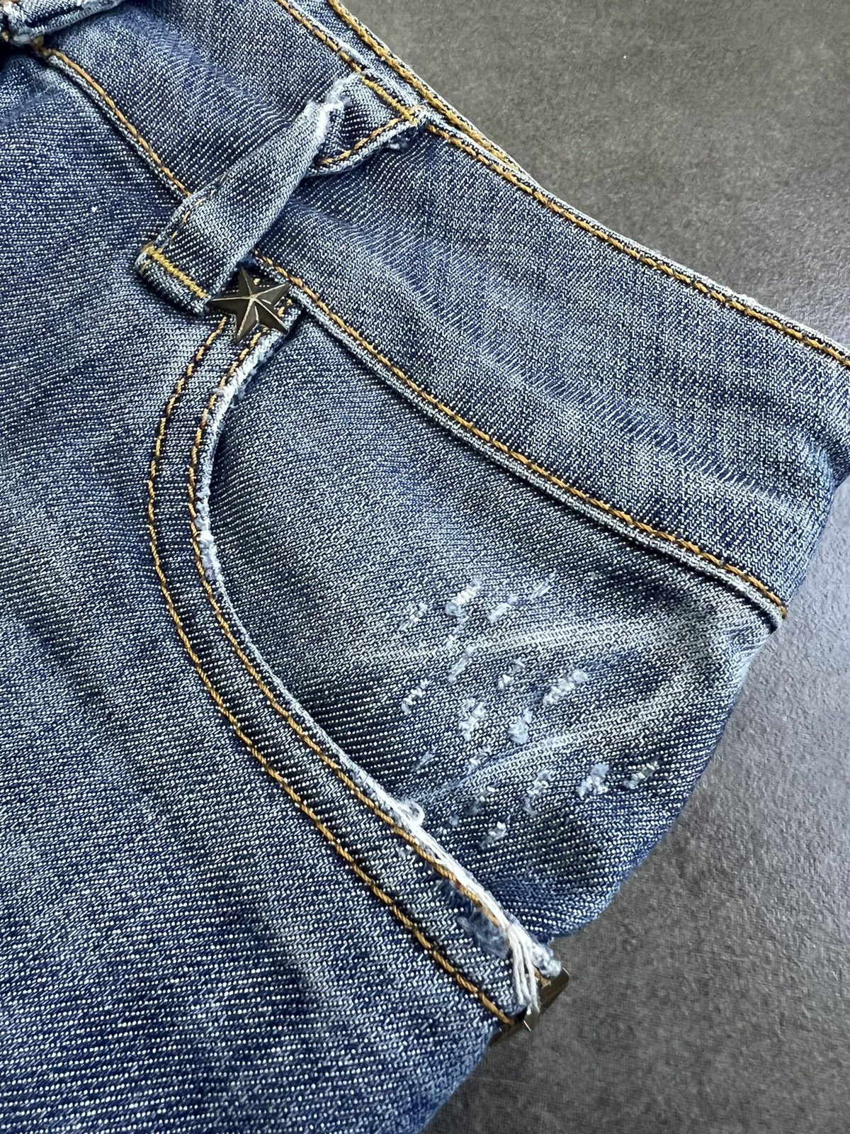 Hysteric Glamour × Vintage VINTAGE STARS Y2K AVANT GARDE MINI JEANS SKIRT Size 26" / US 2 / IT 38 - 7 Thumbnail