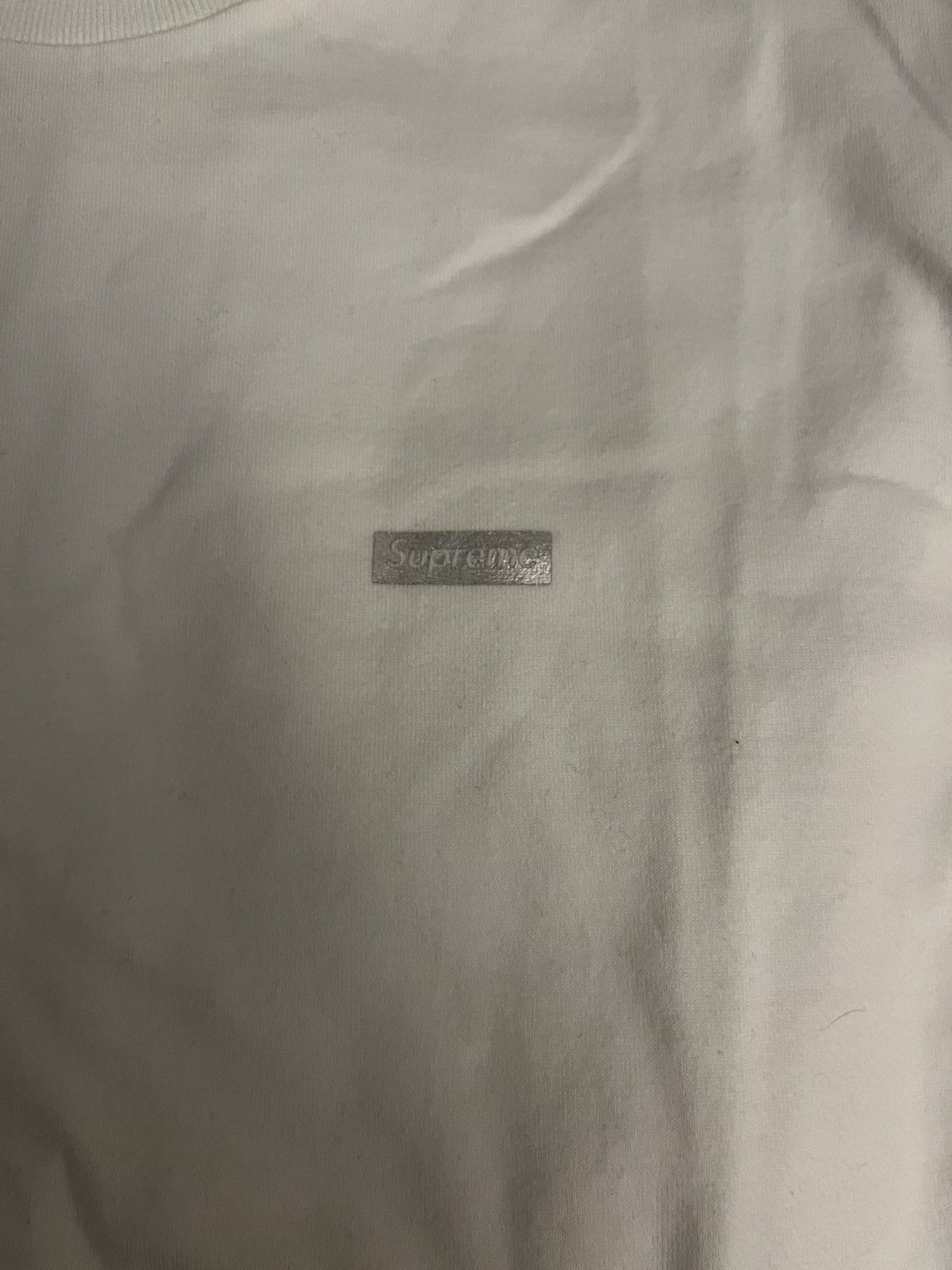 Supreme Supreme metallic mini box logo long sleeve tee white Size US S / EU 44-46 / 1 - 3 Thumbnail