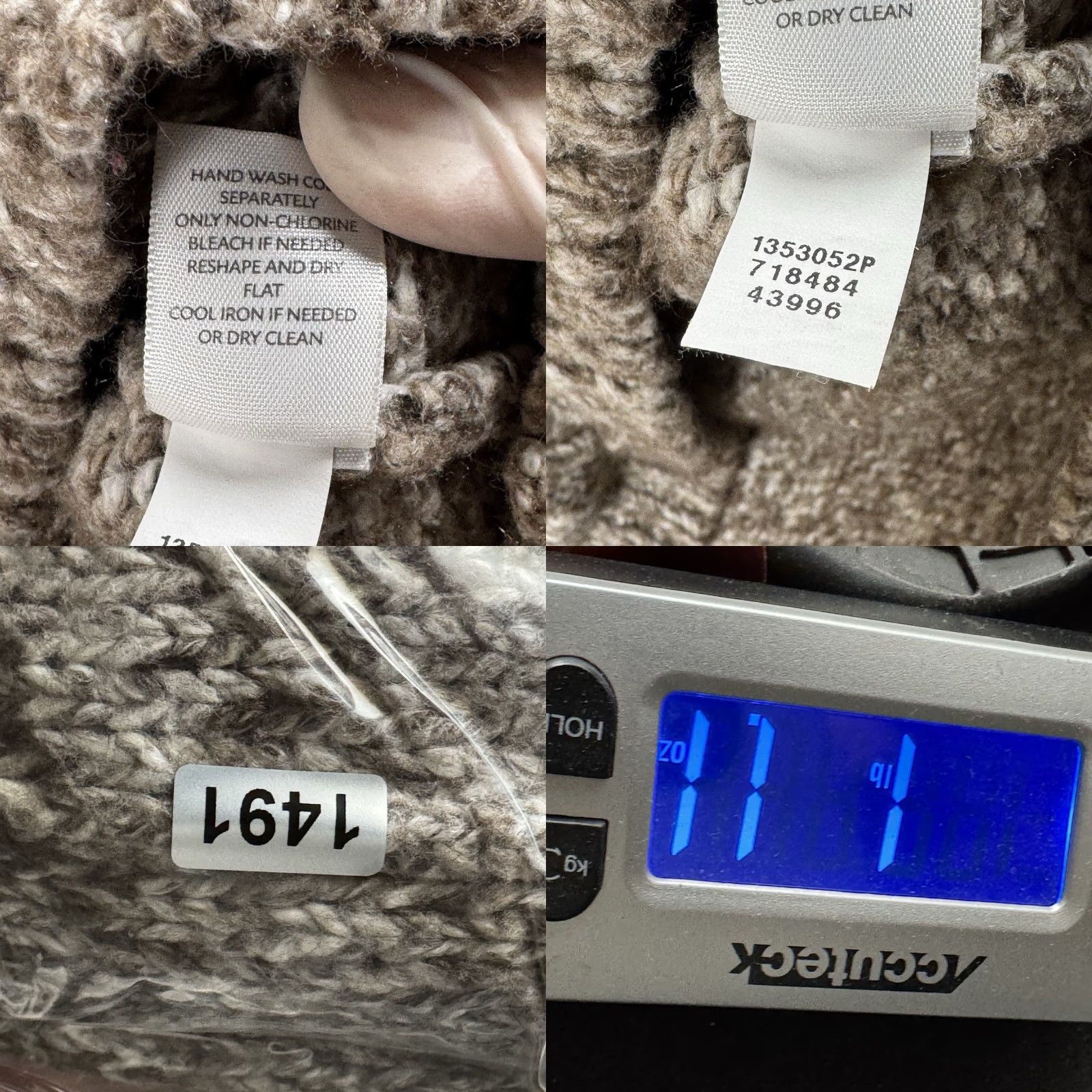 J. Jill J. Jill Pure Jill Marled Chunky Knit Pullover Gray Pocket Sweater L Women Size L / US 10 / IT 46 - 10 Thumbnail
