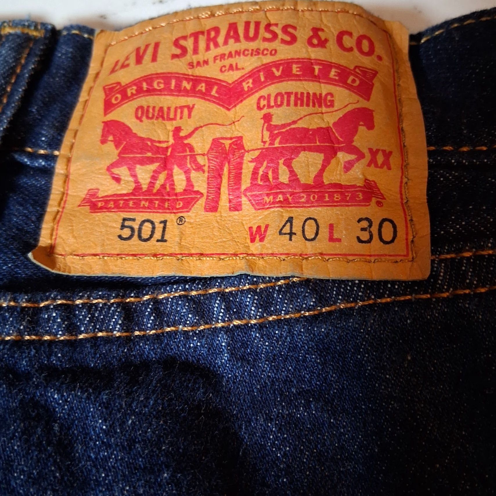 Levi's VINTAGE Levi's 501 Jeans Men 40x27 Button Fly Denim Blue 5-Pocket Regular Straight 40 Inseam Mes| Size US 40 / EU 56 - 3 Thumbnail