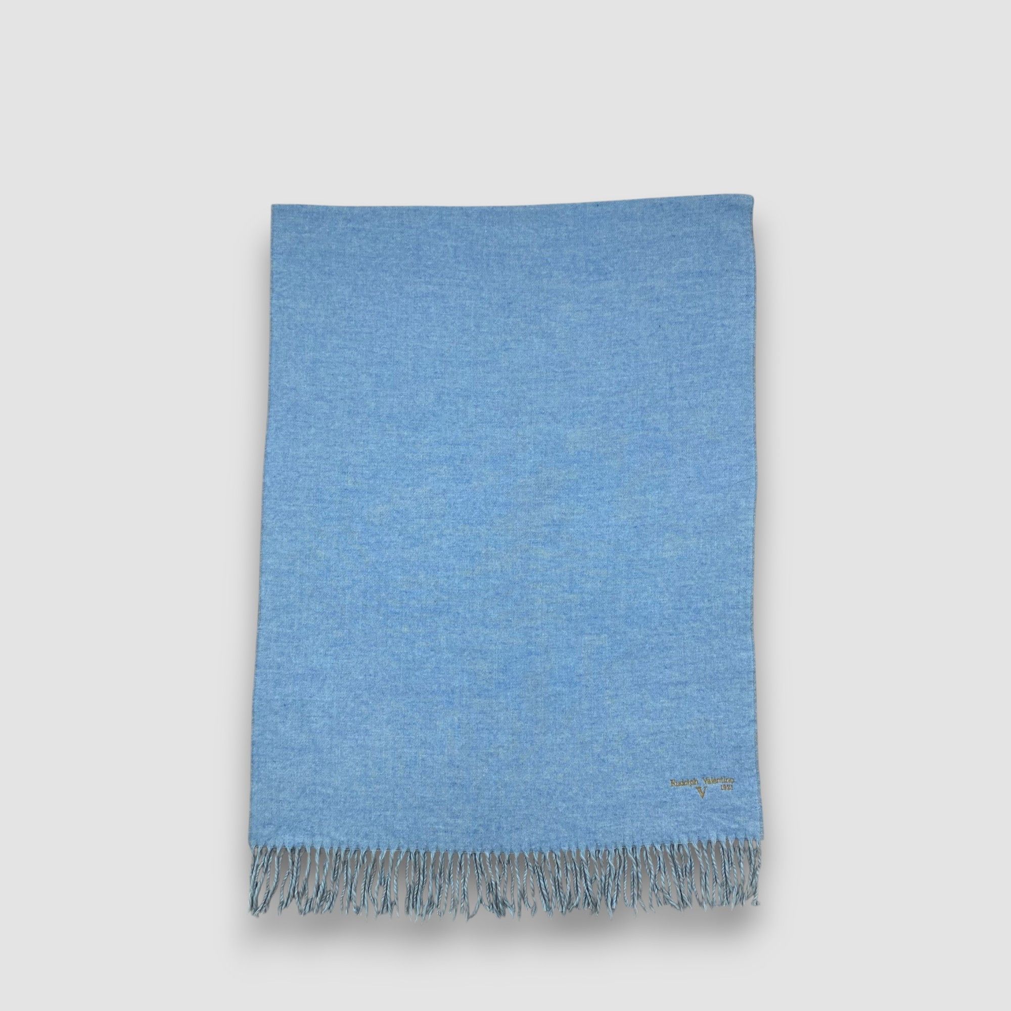 Japanese Brand Vintage Rudolph Valentino Scarf Muffler Fringe Wool Scarves Size ONE SIZE - 3 Thumbnail