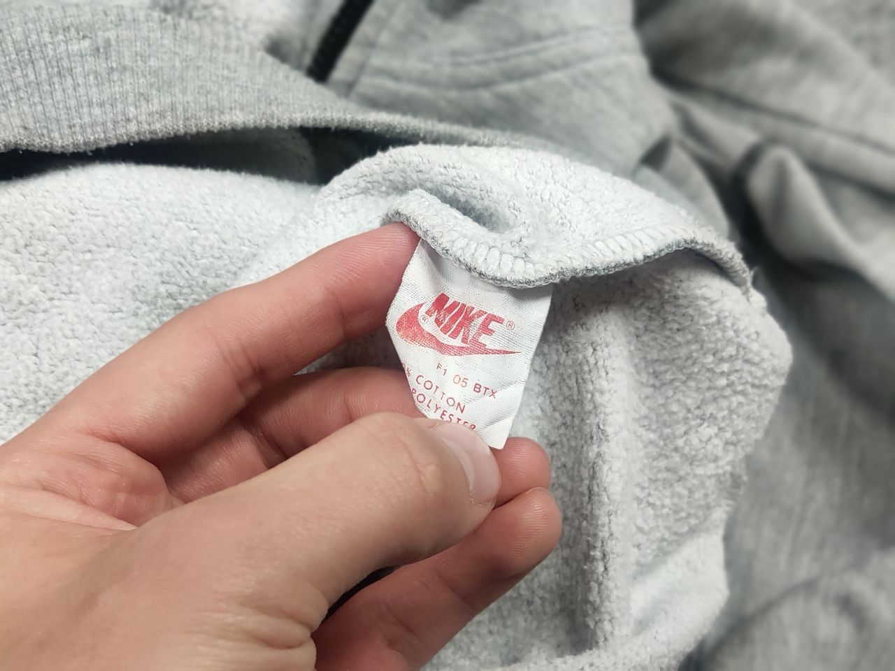 Nike Vintage 90's Nike cross training Logo Zip up Gray Hoodie Size US L / EU 52-54 / 3 - 13 Thumbnail