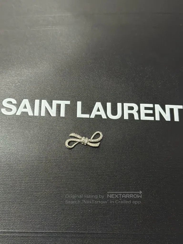 Saint Laurent Paris Saint Laurent Paris Crystal Bow Brooch Size ONE SIZE - 3 Thumbnail
