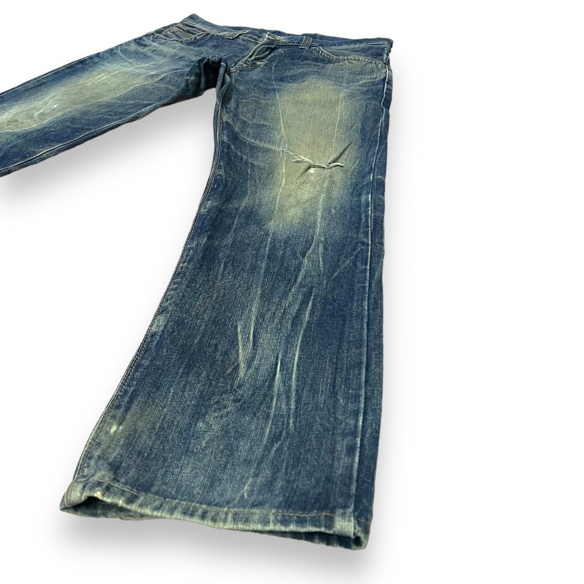 Edwin × Vintage 🇯🇵 EDWIN EXCLUSIVE VINTAGE WASHED LEATHER POCKET DENIM PANTS Size US 34 / EU 50 - 5 Thumbnail