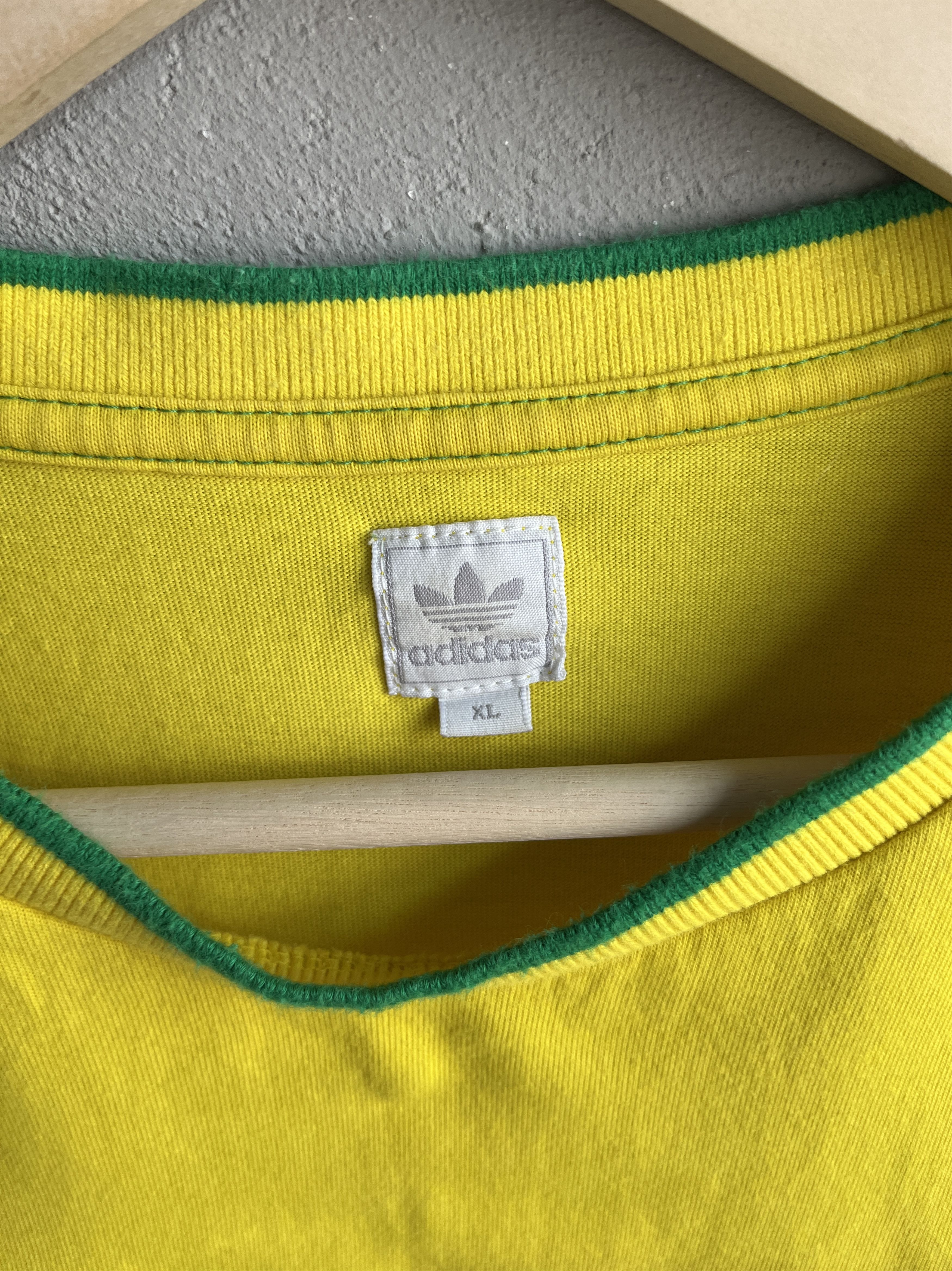 Adidas × Vintage Vintage 00s Y2K Adidas Brazil World Cup Blokecore T-Shirt Size US XL / EU 56 / 4 - 6 Thumbnail