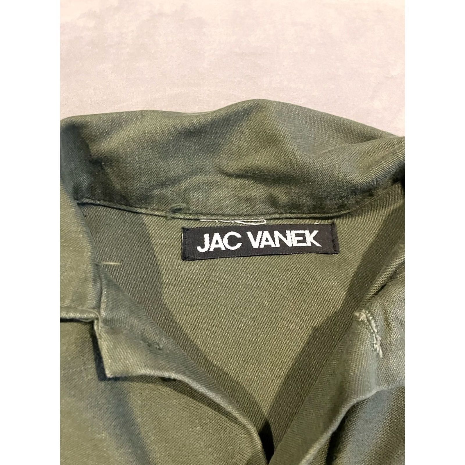 Vintage VINTAGE Jac Vanek Army Long Sleeve Button Down Jacket M Women Green I HATE EVERYBODY Cotton Military Style S/M Size S / US 4 / IT 40 - 5 Thumbnail