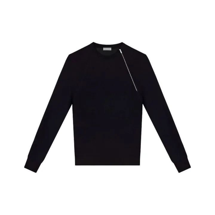 Dior Dior Asymmetrical Zip Wool Sweater for Men 0079-2507