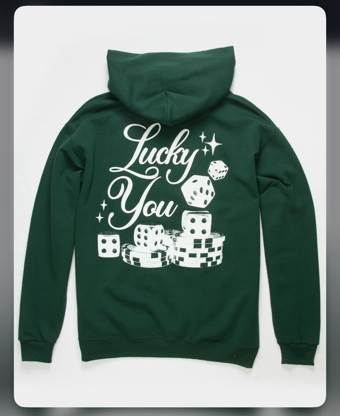 Tillys Tilly’s CVLA Lucky You Green Hoodie Size US XL / EU 56 / 4 - 1 Thumbnail
