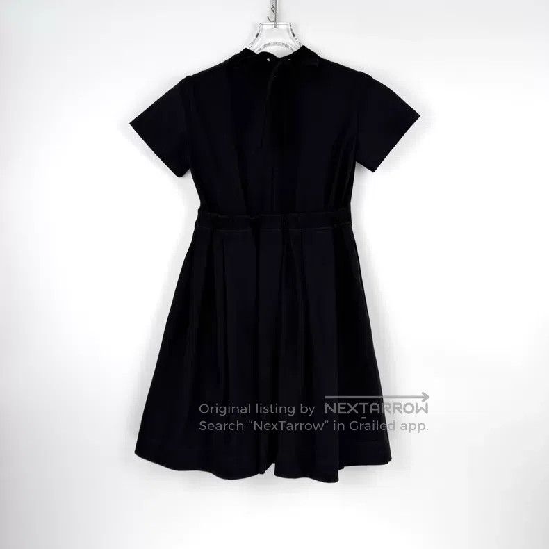 Prada Prada Black cloth triangle logo short-sleeved dress Size XS / US 0-2 / IT 36-38 - 4 Thumbnail