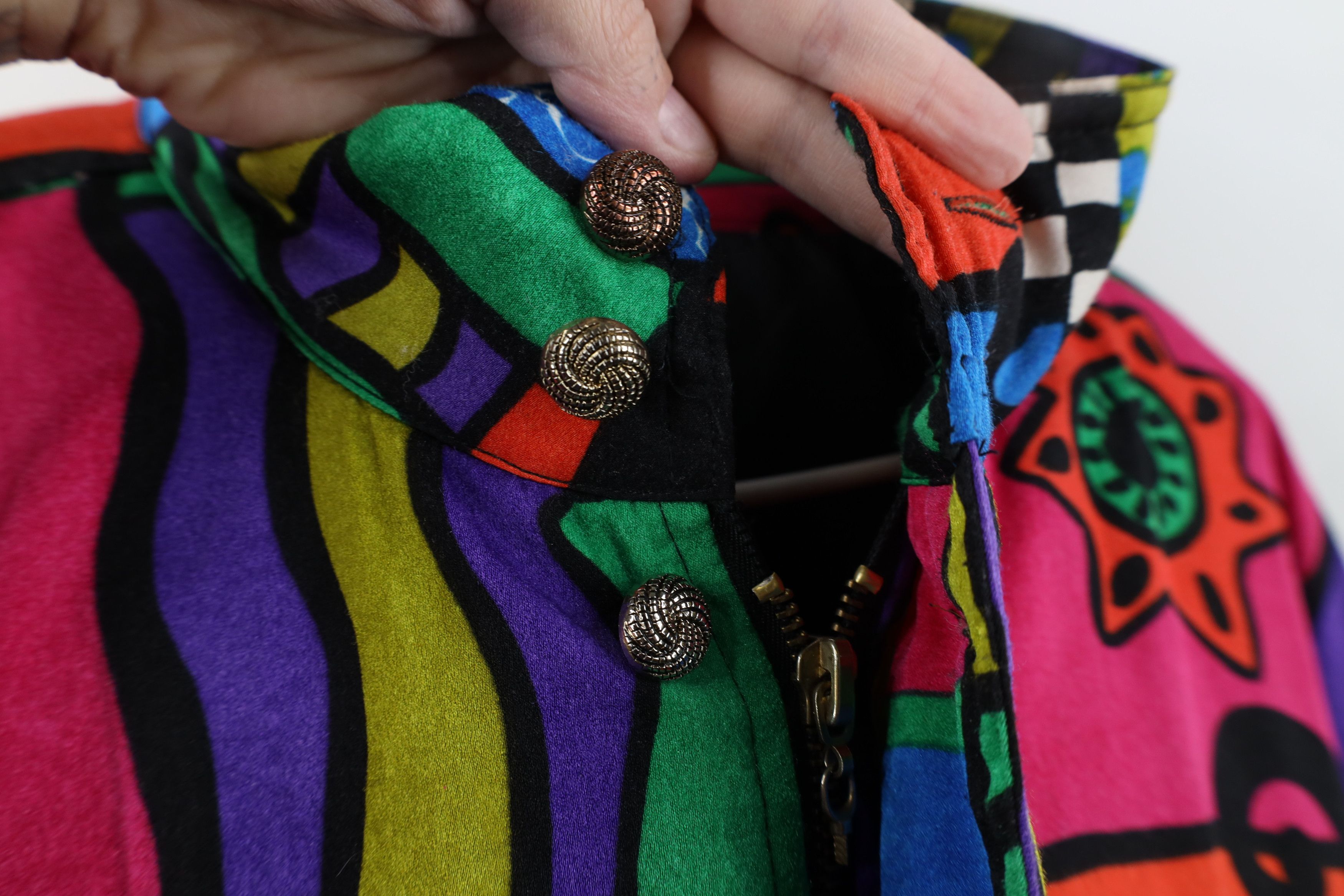 Vintage Vintage 90s Streetwear Abstract Rainbow Art Parka Jacket Size S / US 4 / IT 40 - 6 Thumbnail